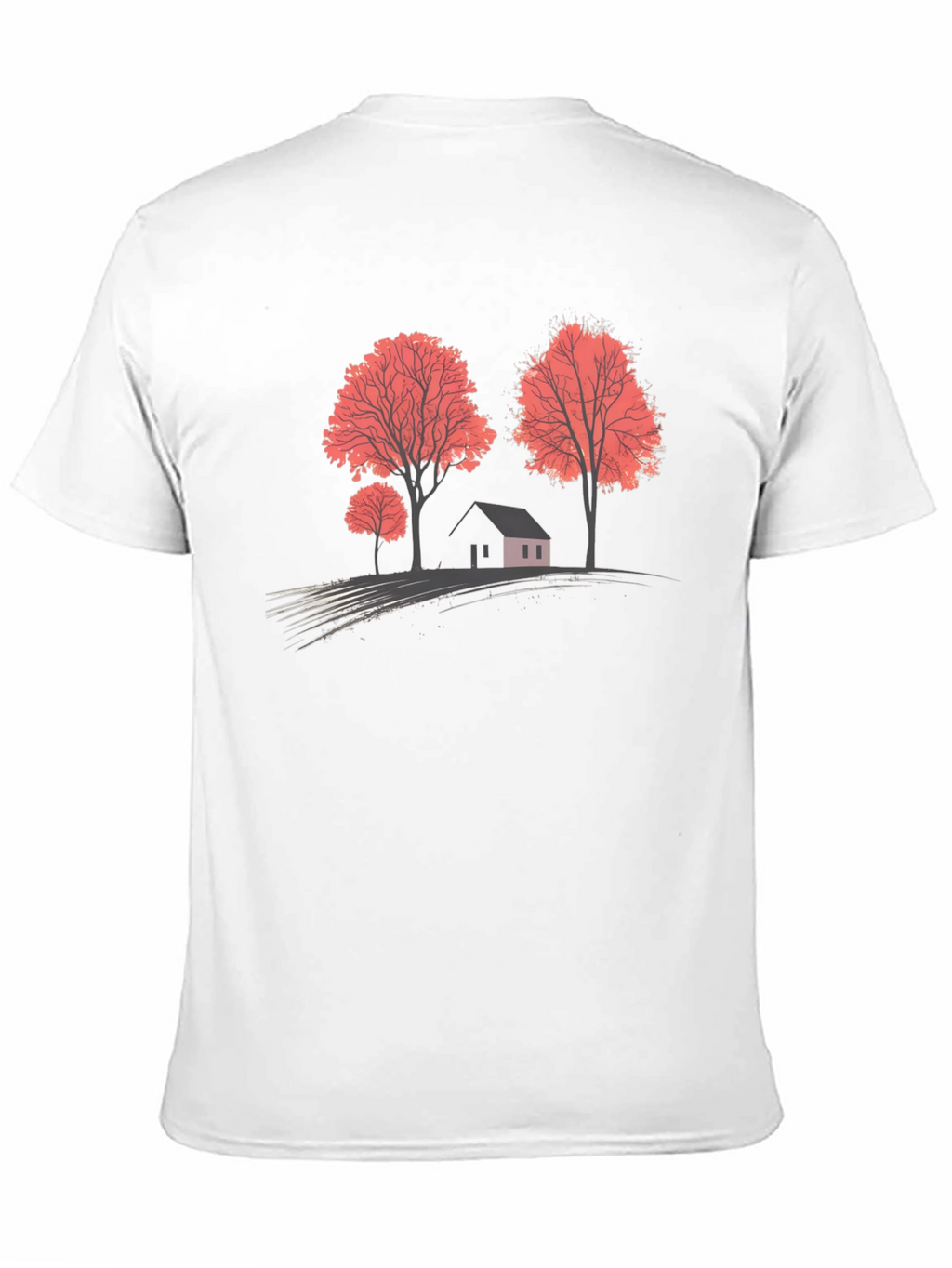 Nature Scene Graphic T-Shirt - Black