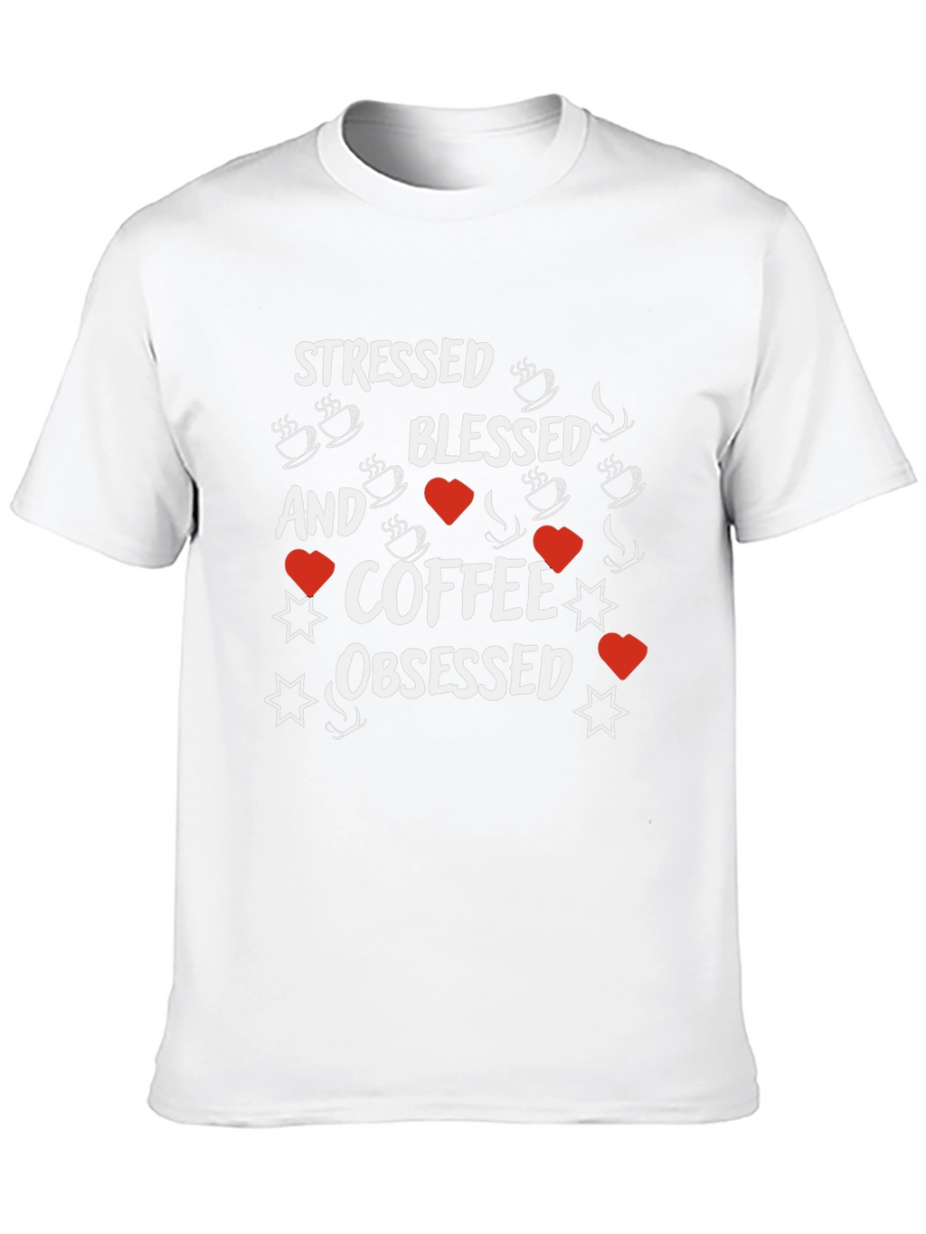 Stressed Blessed Coffee Obsessed Graphic Tee