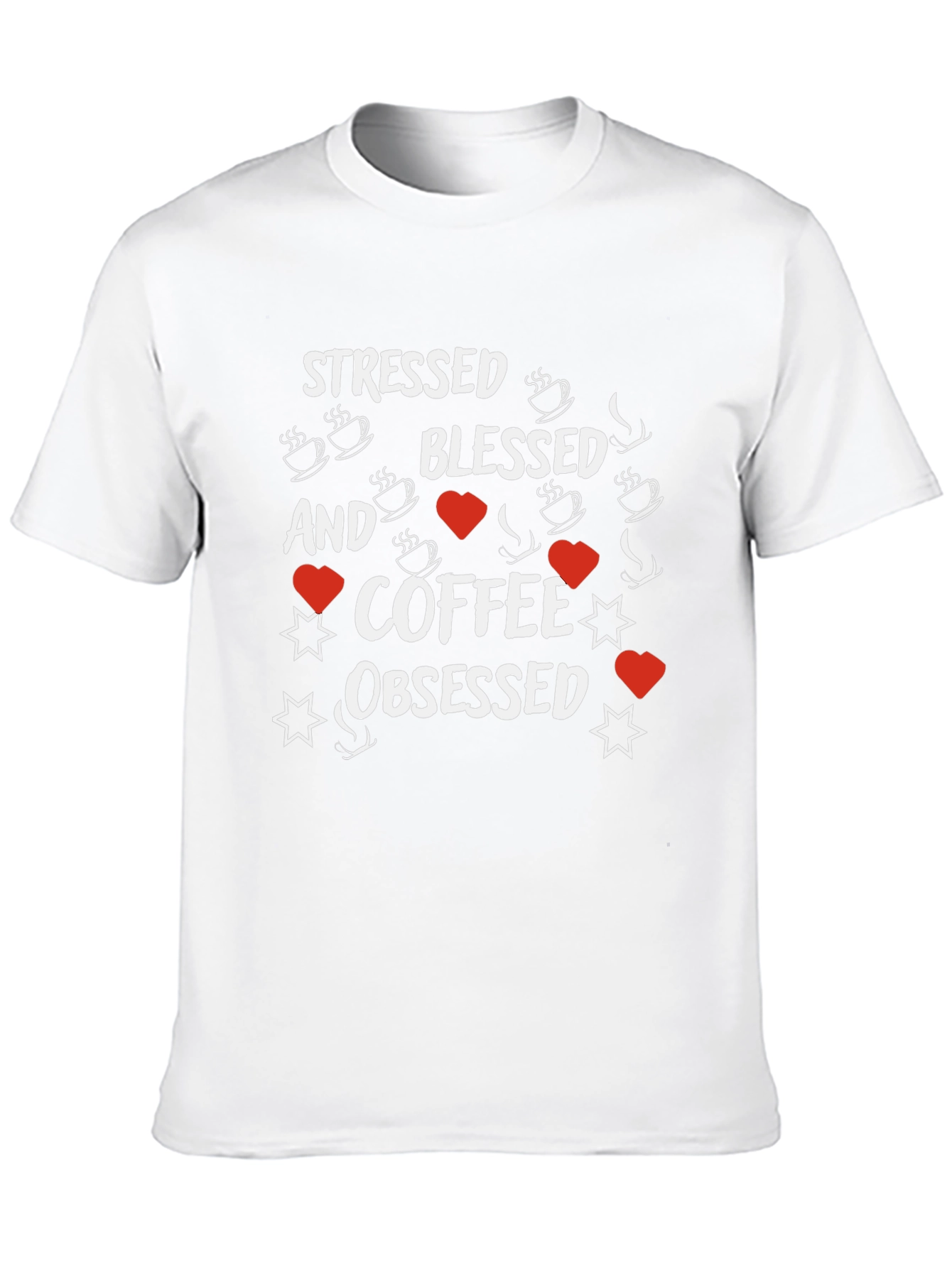 Stressed Blessed Coffee Obsessed Graphic Tee