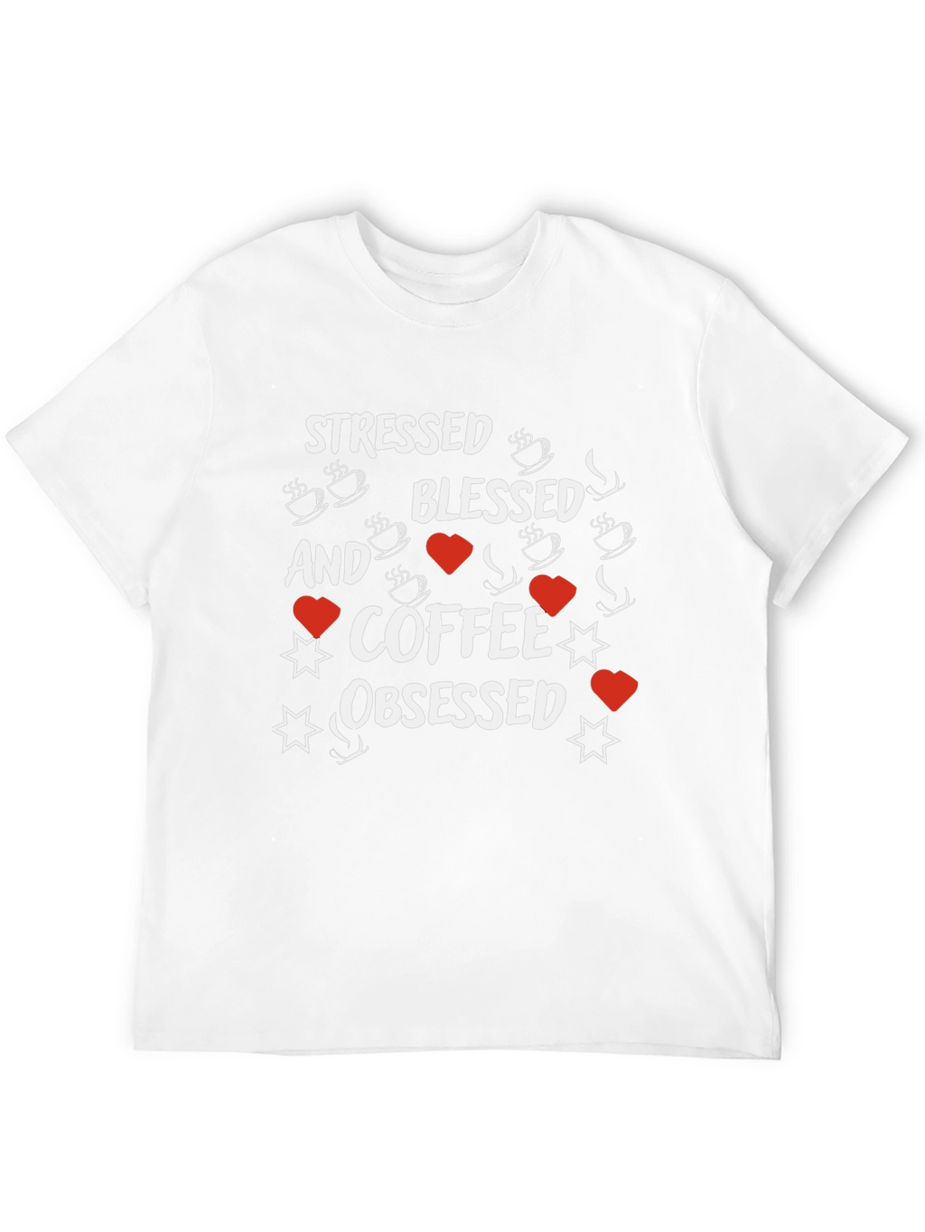 Stressed Blessed Coffee Obsessed Graphic Tee