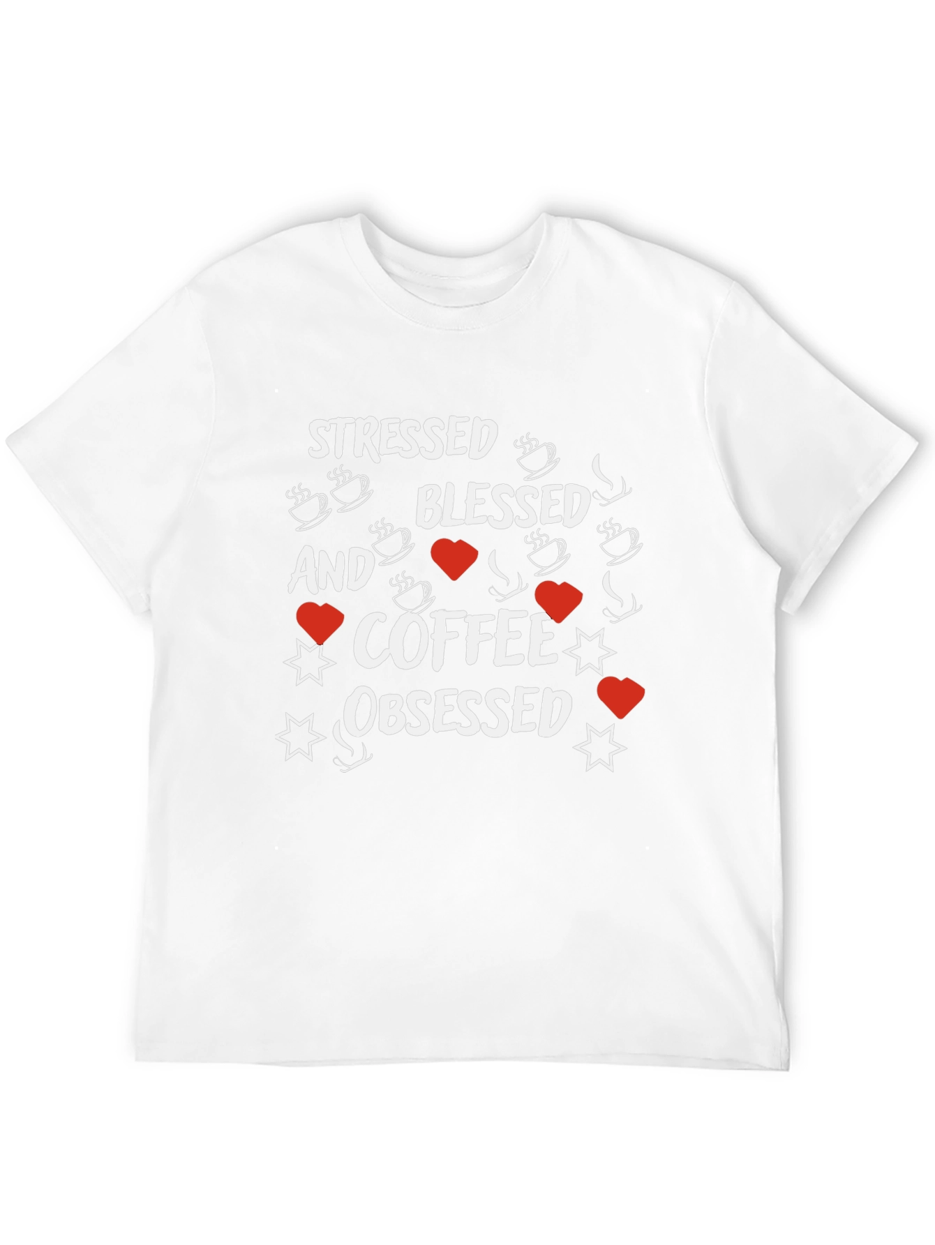 Stressed Blessed Coffee Obsessed Graphic Tee