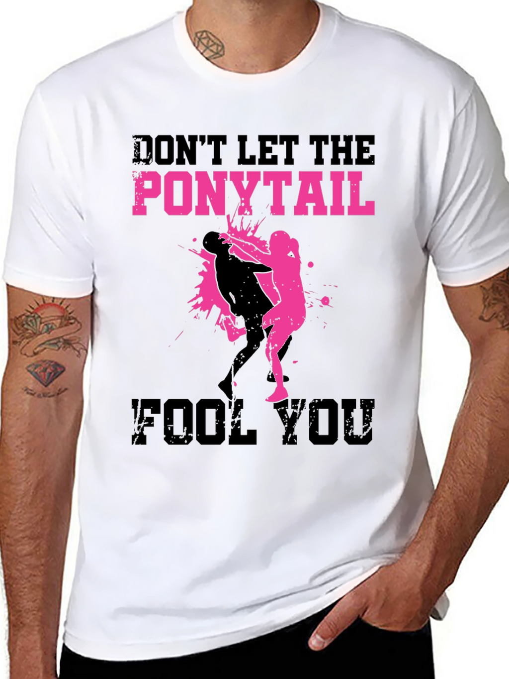Ponytail Dont Fool You T-Shirt MMA Wrestling Tee