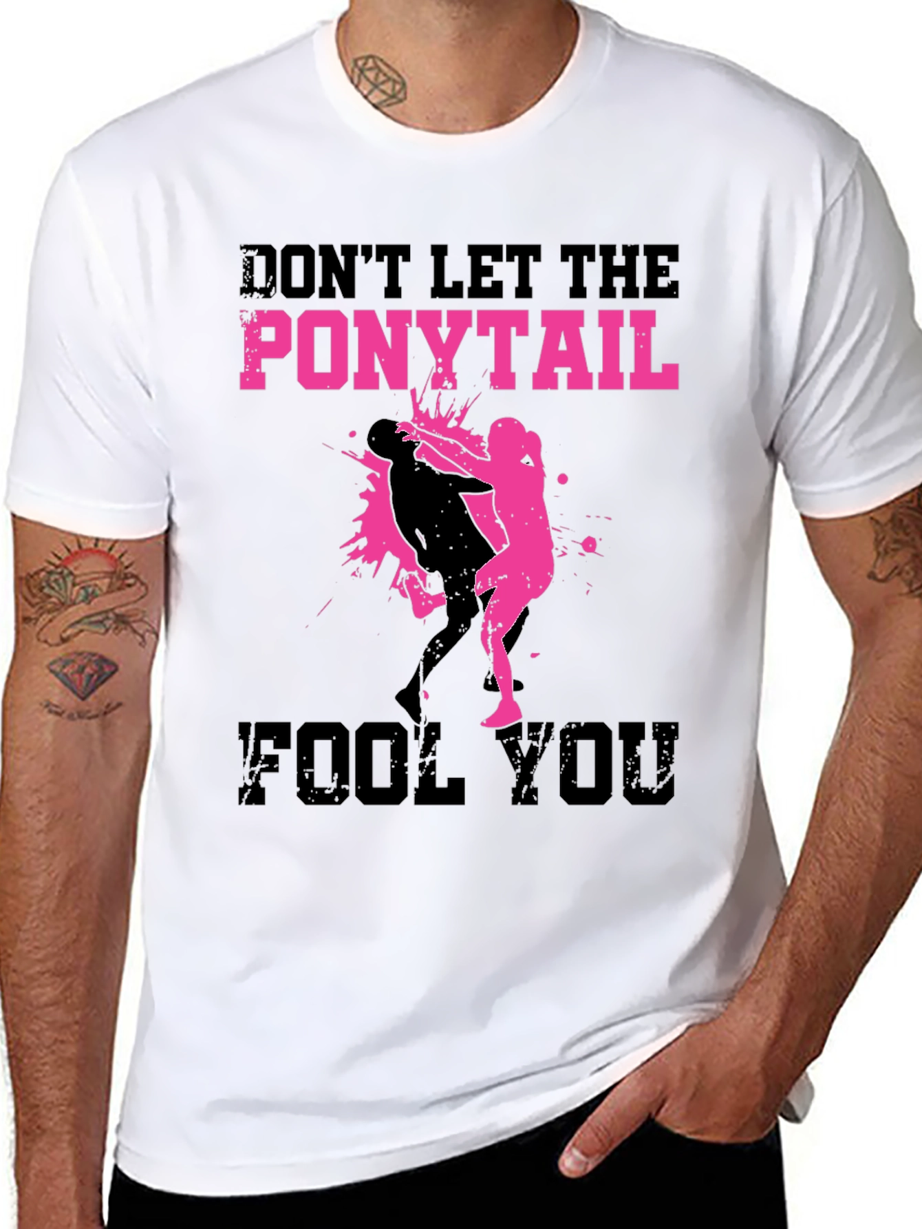 Ponytail Dont Fool You T-Shirt MMA Wrestling Tee