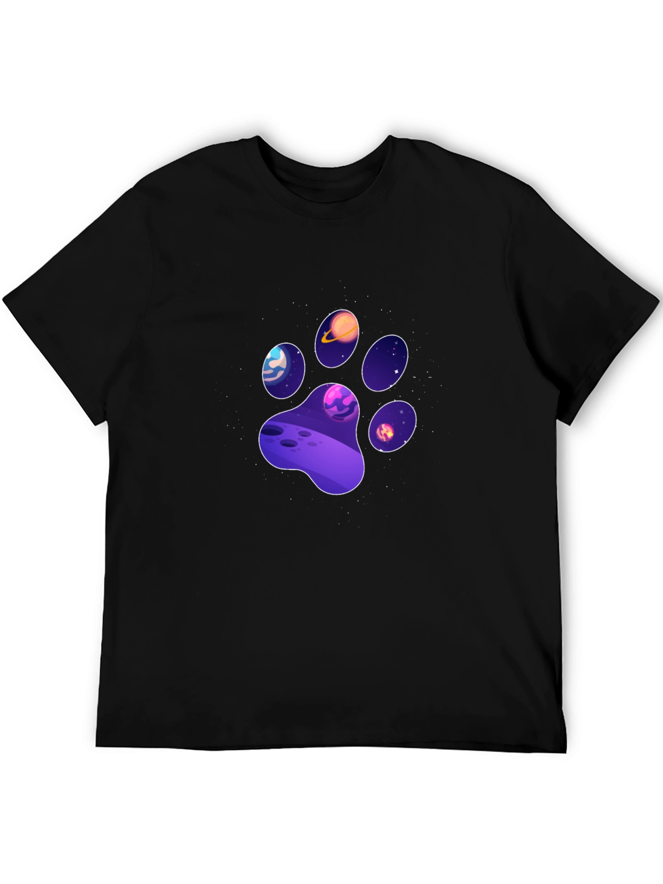Cosmic Paw Print Graphic Tee