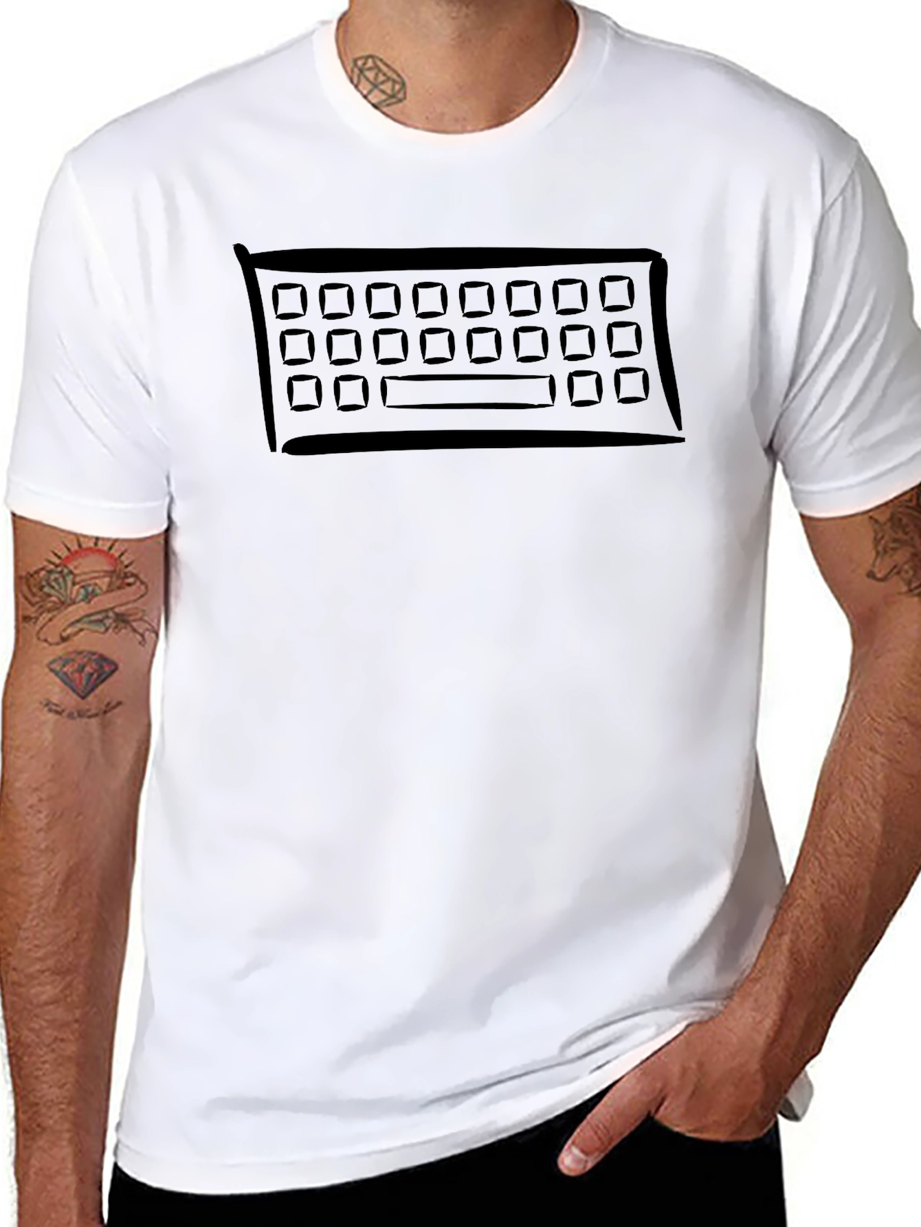 Keyboard T-Shirt - Retro Tech Design