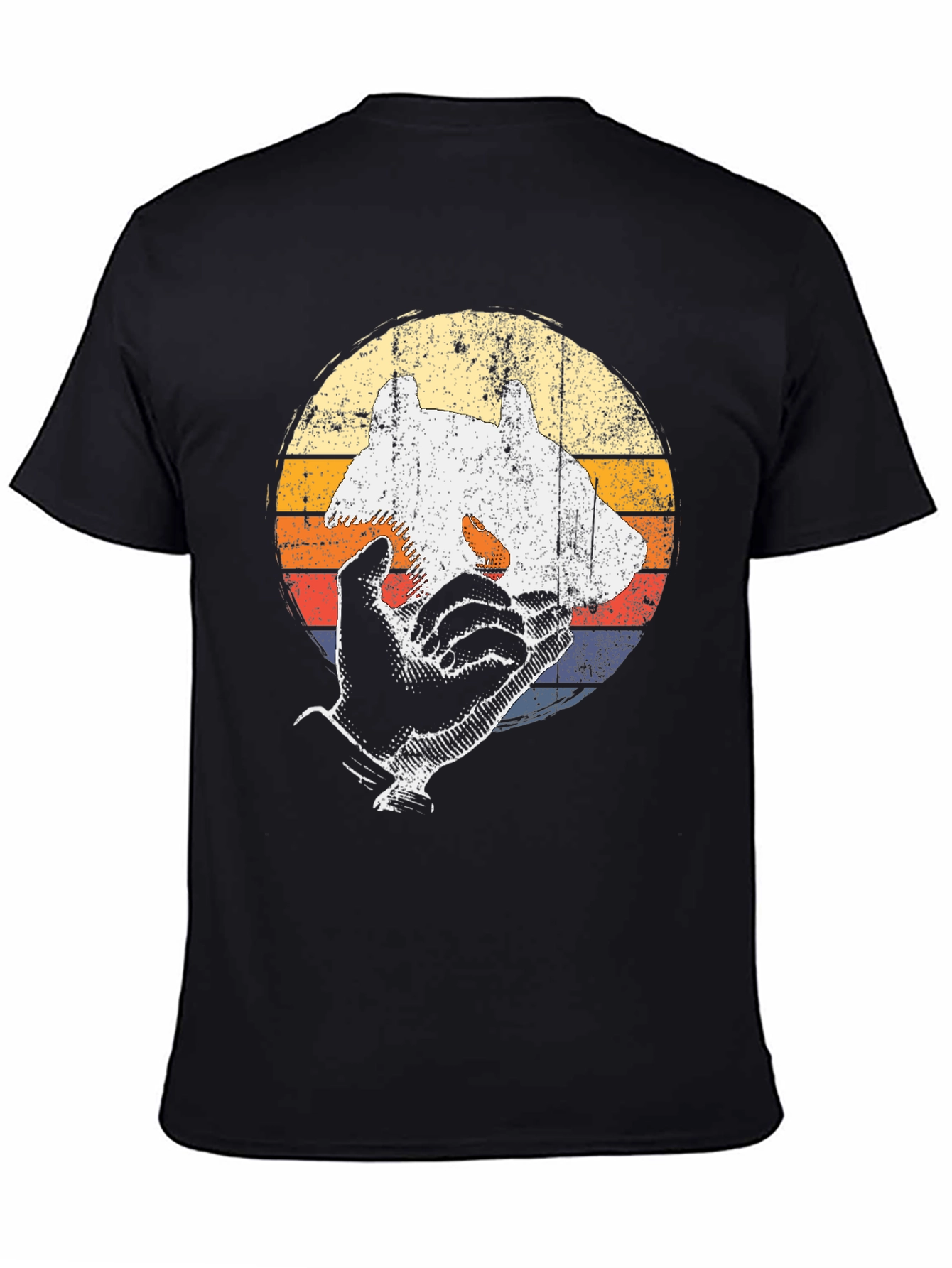 Retro Animal Hand Shadow T-Shirt