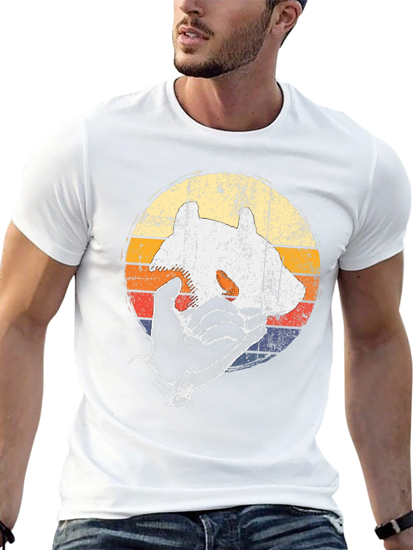 Retro Animal Hand Shadow T-Shirt