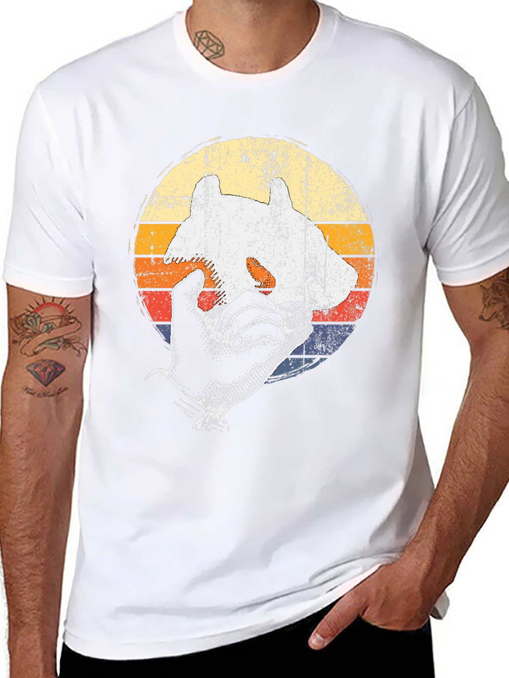Retro Animal Hand Shadow T-Shirt