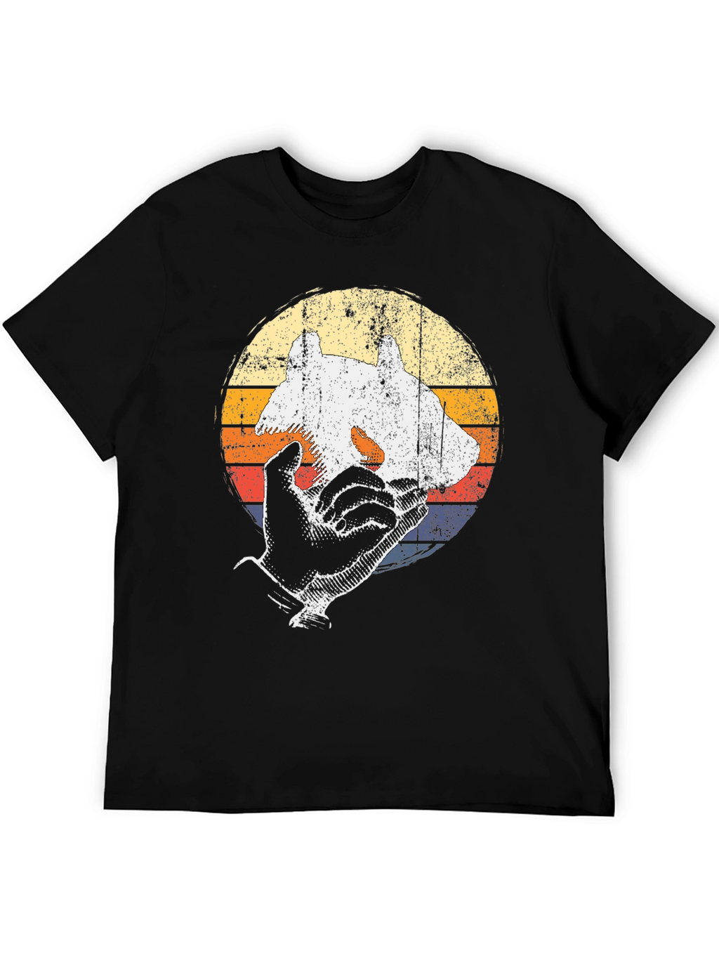 Retro Animal Hand Shadow T-Shirt