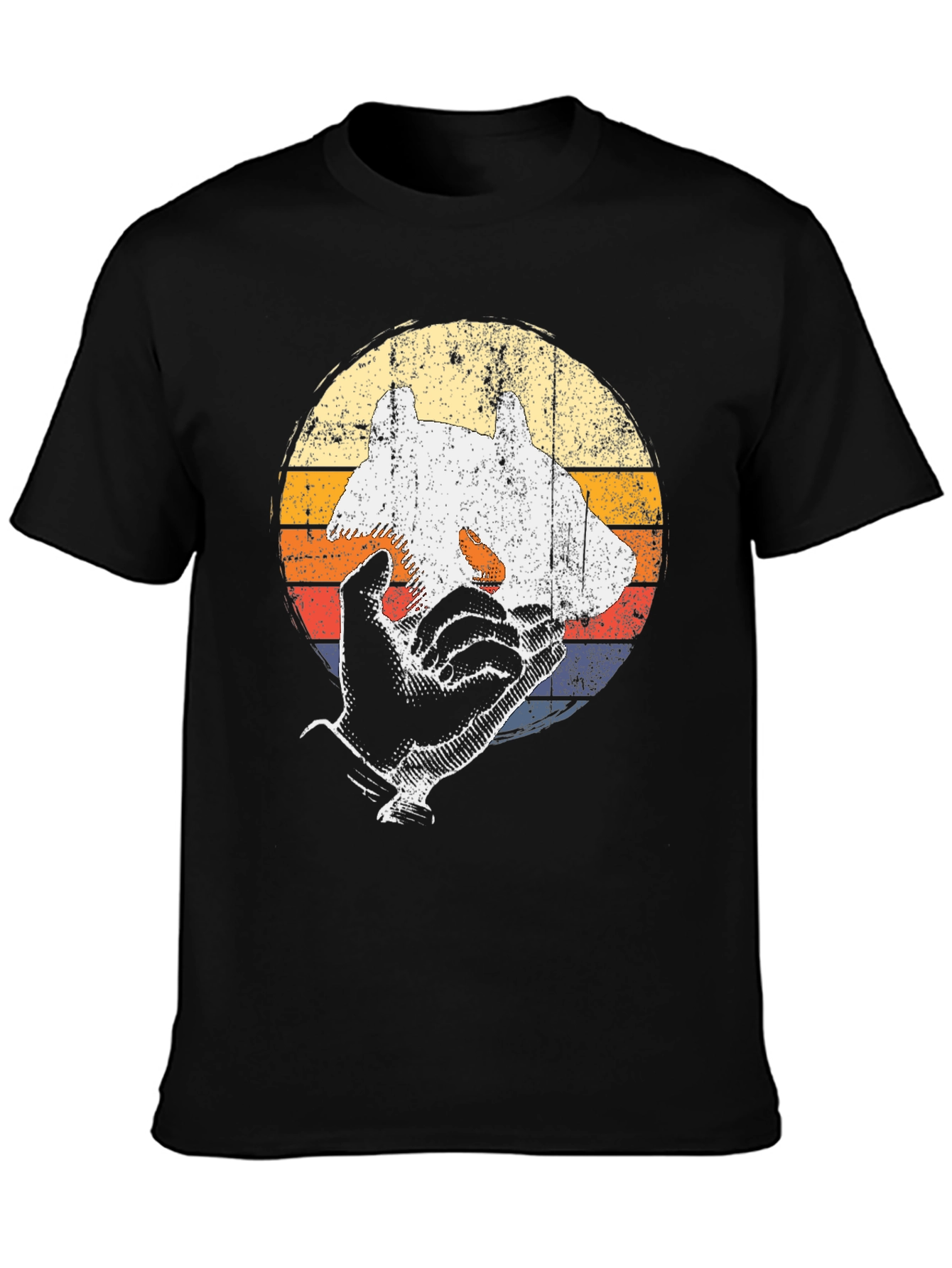 Retro Animal Hand Shadow T-Shirt