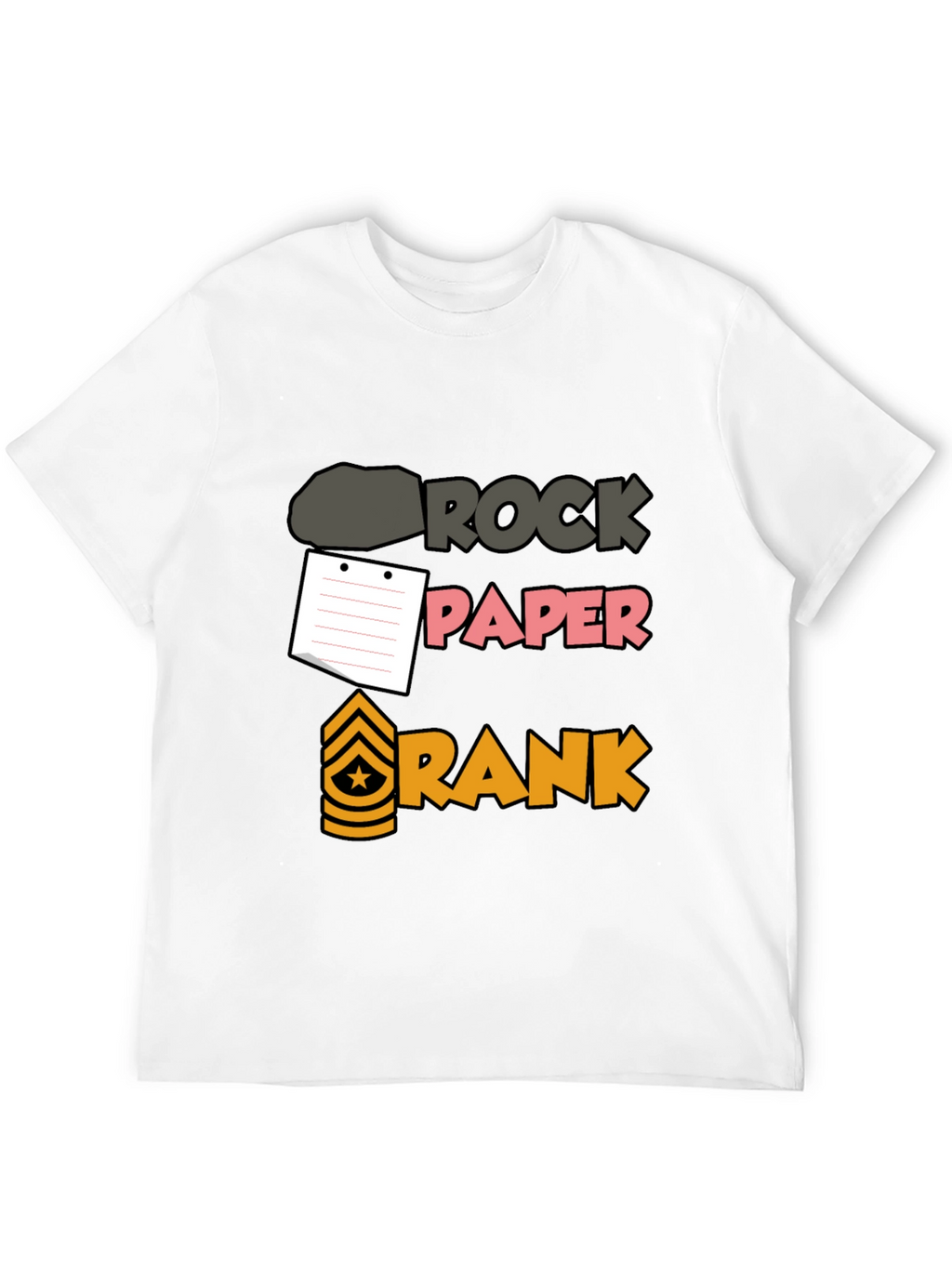 Rock Paper Rank Funny T-Shirt