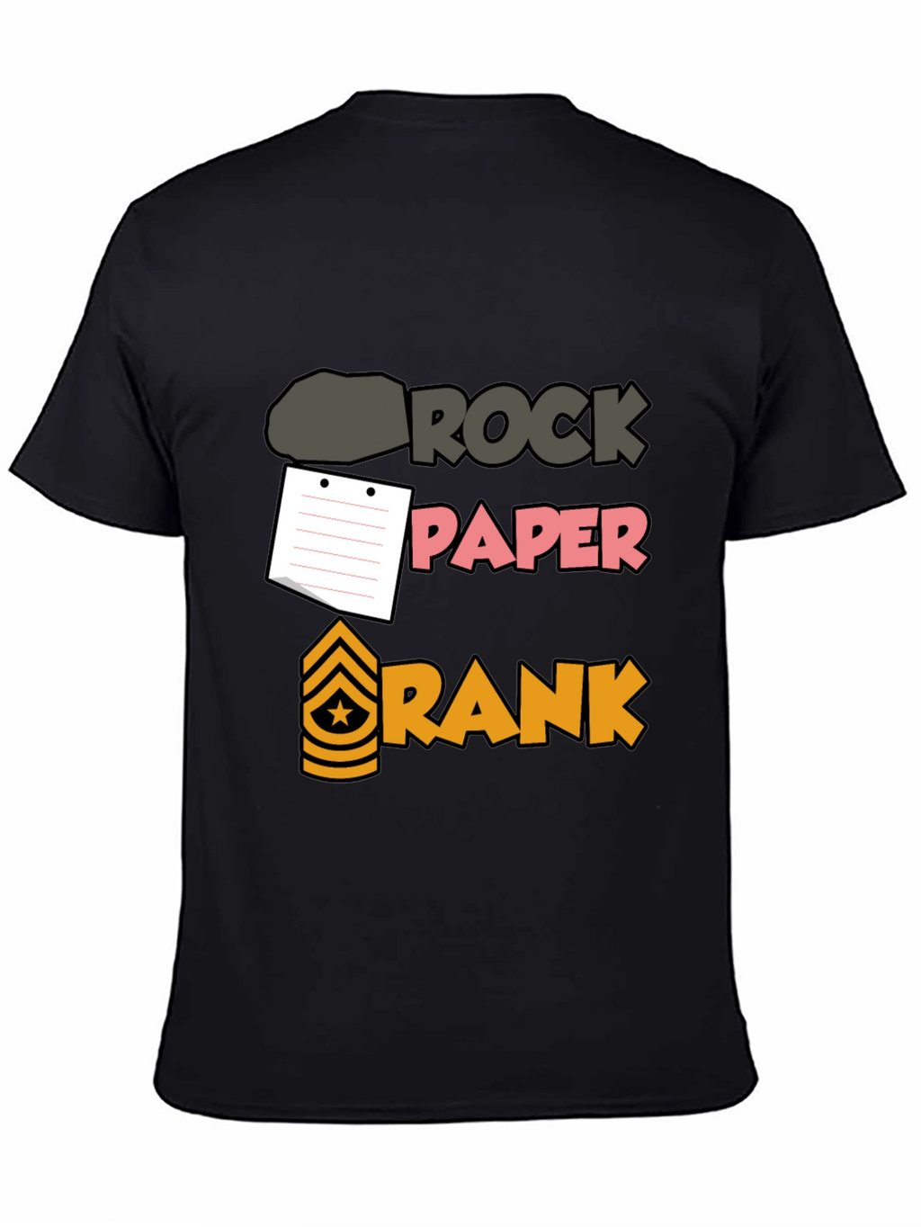 Rock Paper Rank Funny T-Shirt
