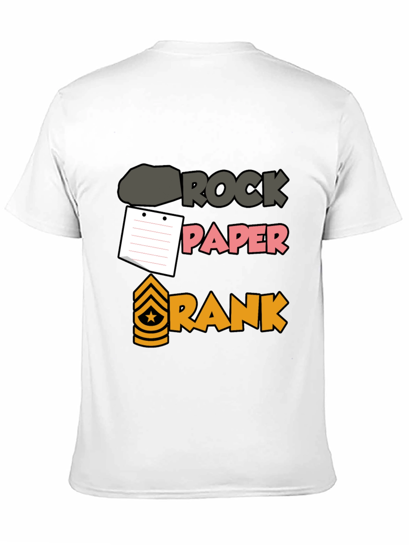 Rock Paper Rank Funny T-Shirt