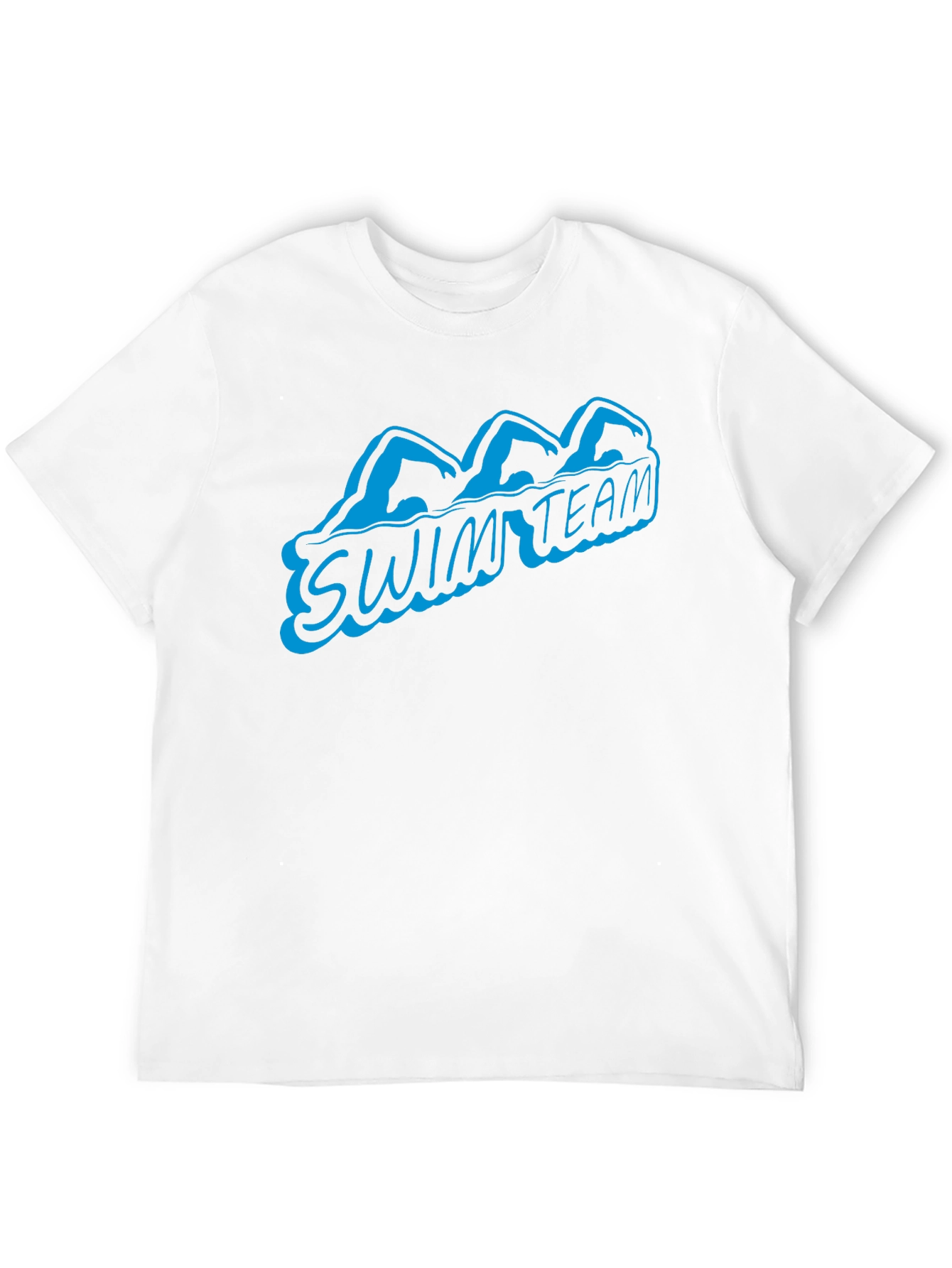 Swim Team Graphic T-Shirt - Black Cotton Tee
