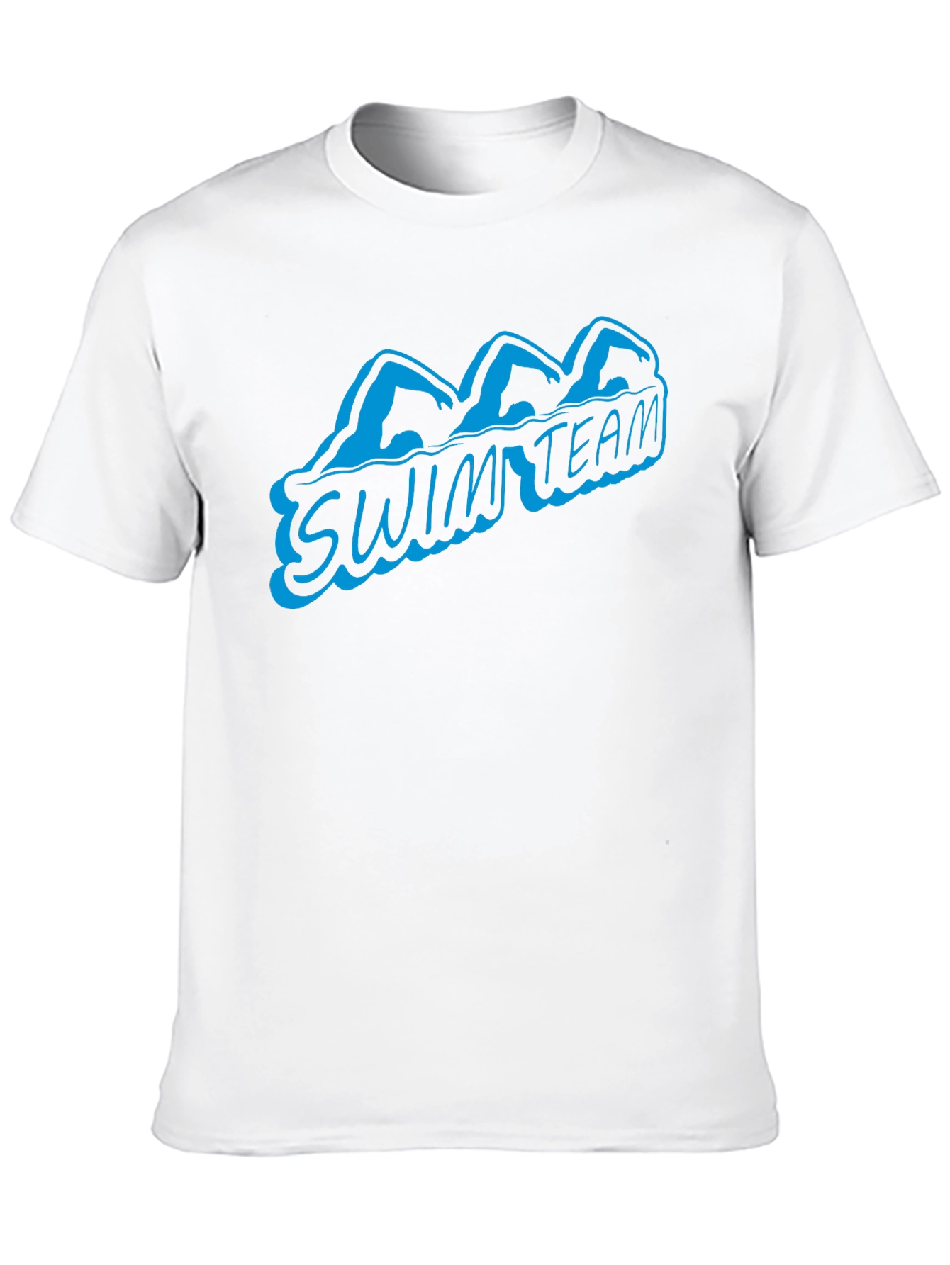 Swim Team Graphic T-Shirt - Black Cotton Tee