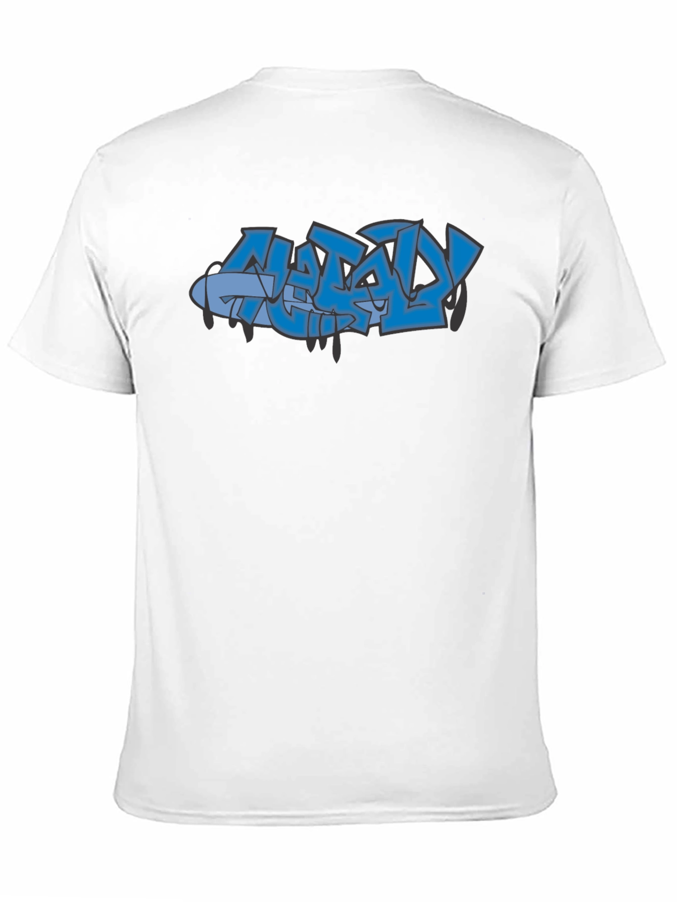 Stylish Black Graphic Tee with Graffiti Design