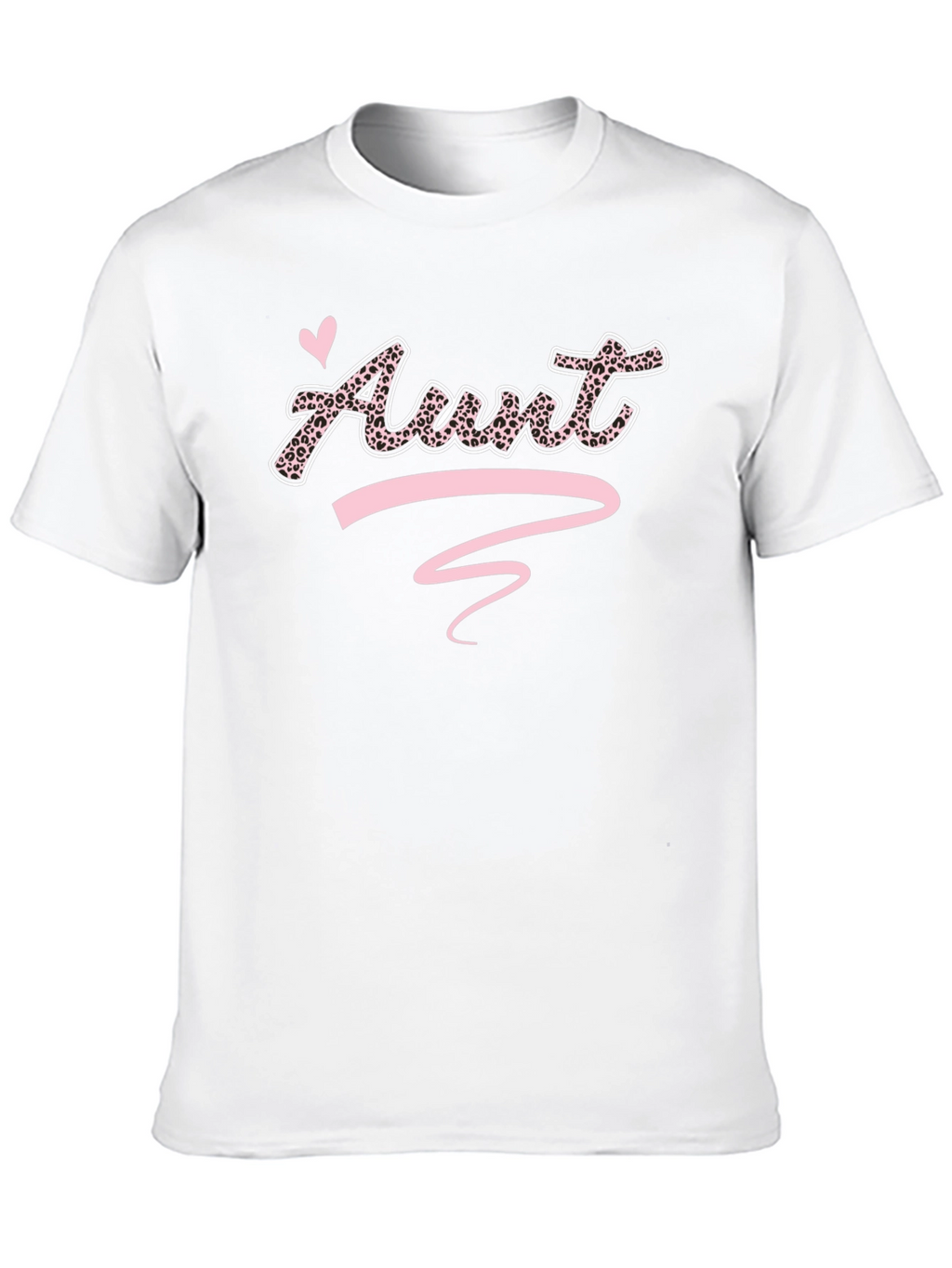 Leopard Print Aunt T-Shirt - Black