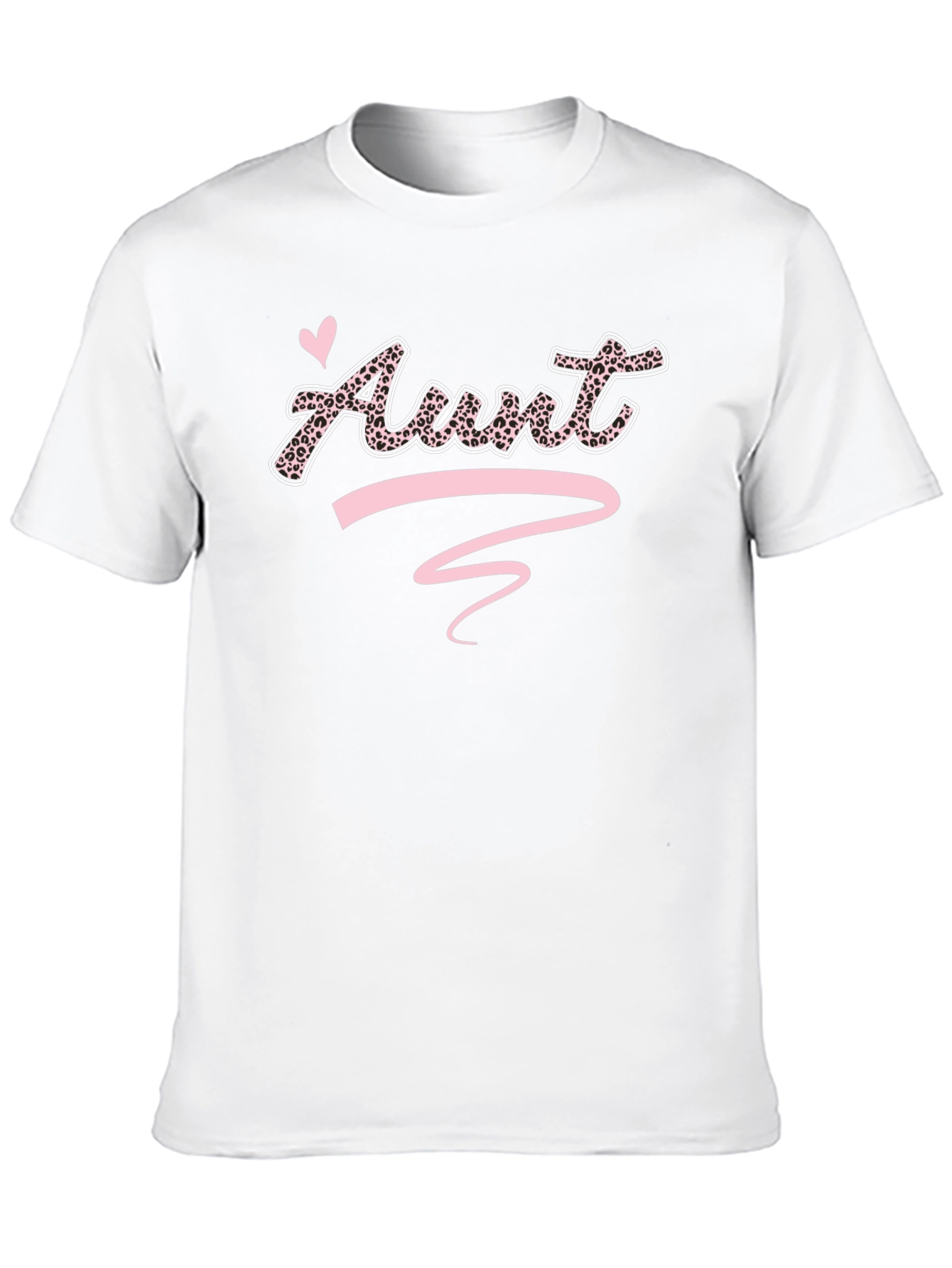 Leopard Print Aunt T-Shirt - Black