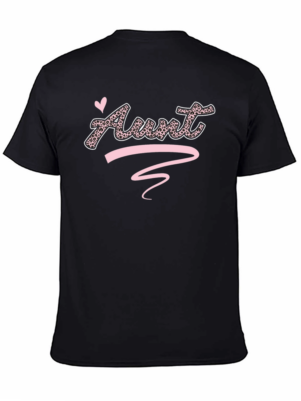 Leopard Print Aunt T-Shirt - Black