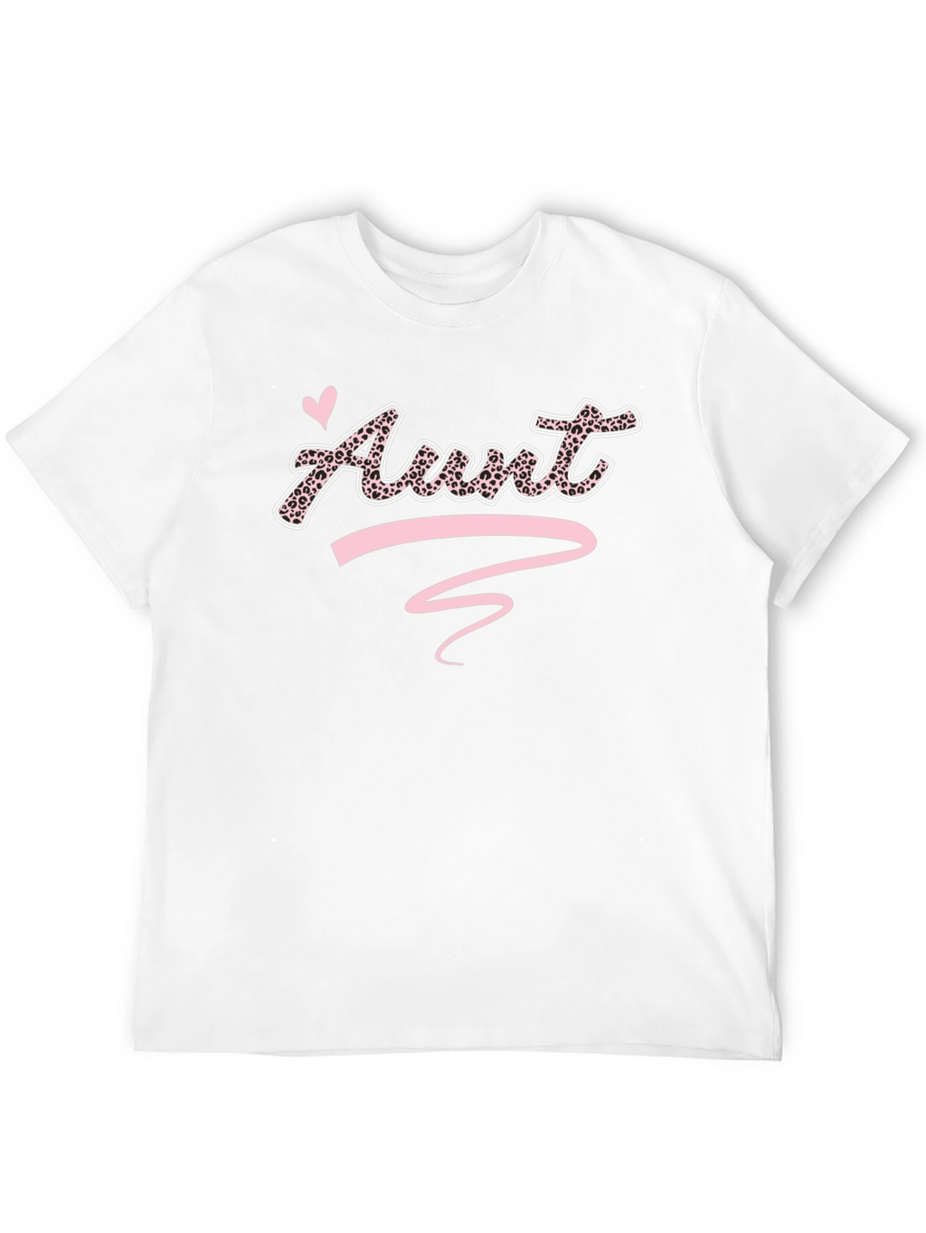 Leopard Print Aunt T-Shirt - Black