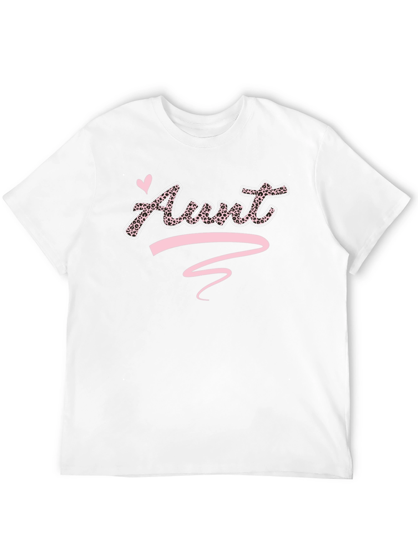 Leopard Print Aunt T-Shirt - Black