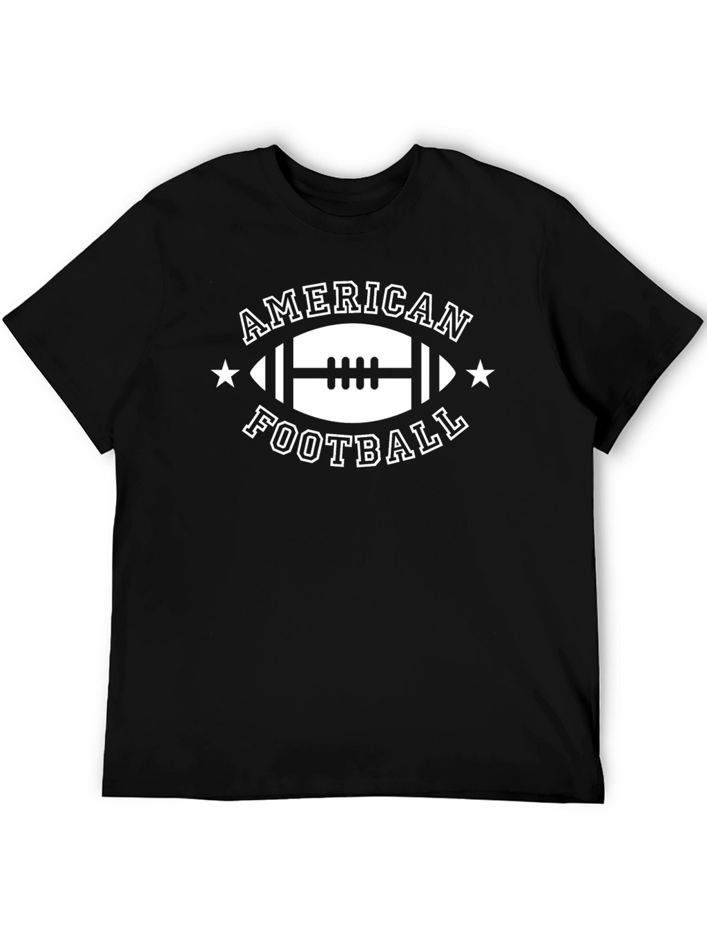 American Football Graphic T-Shirt - Black