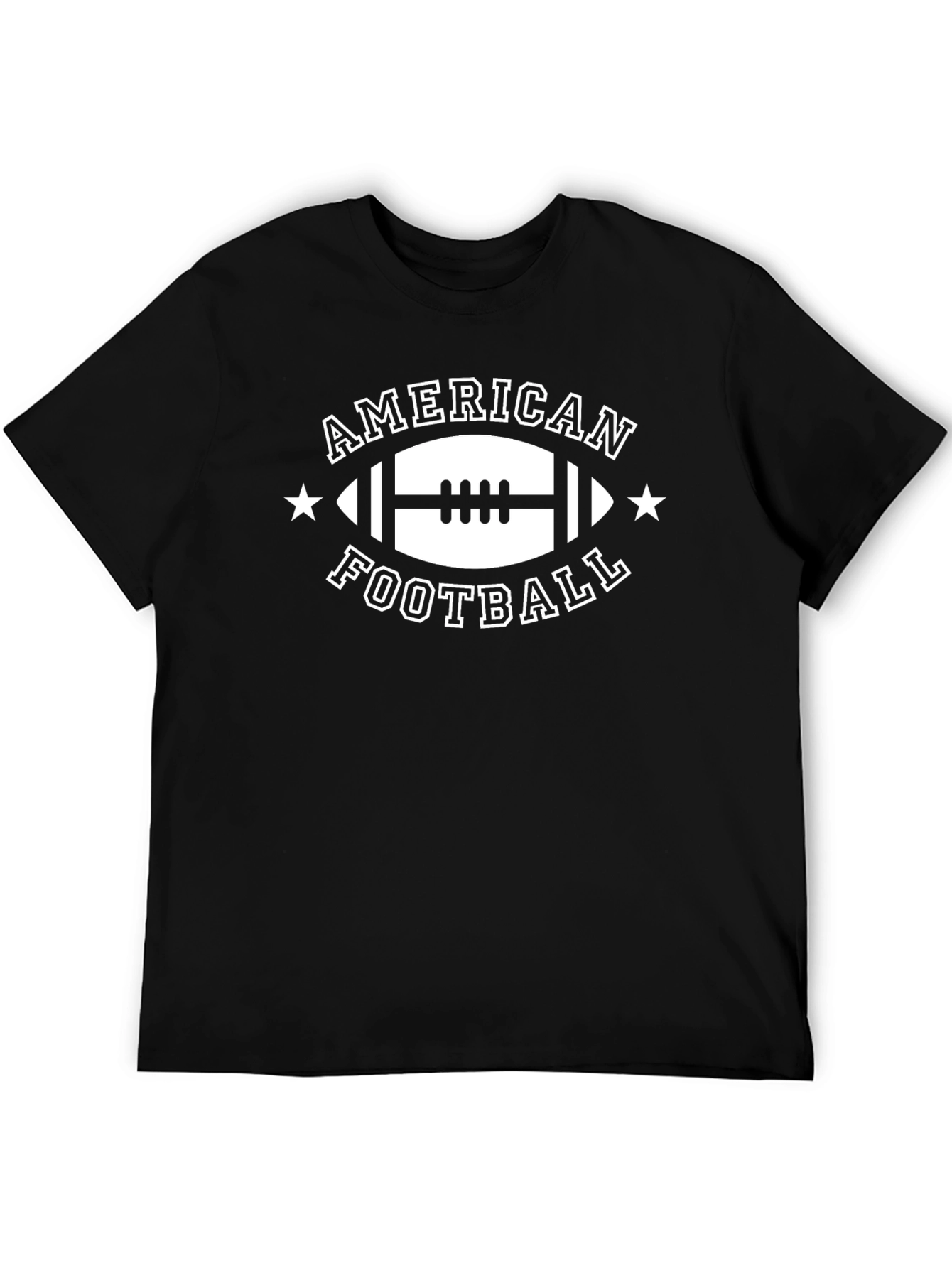 American Football Graphic T-Shirt - Black