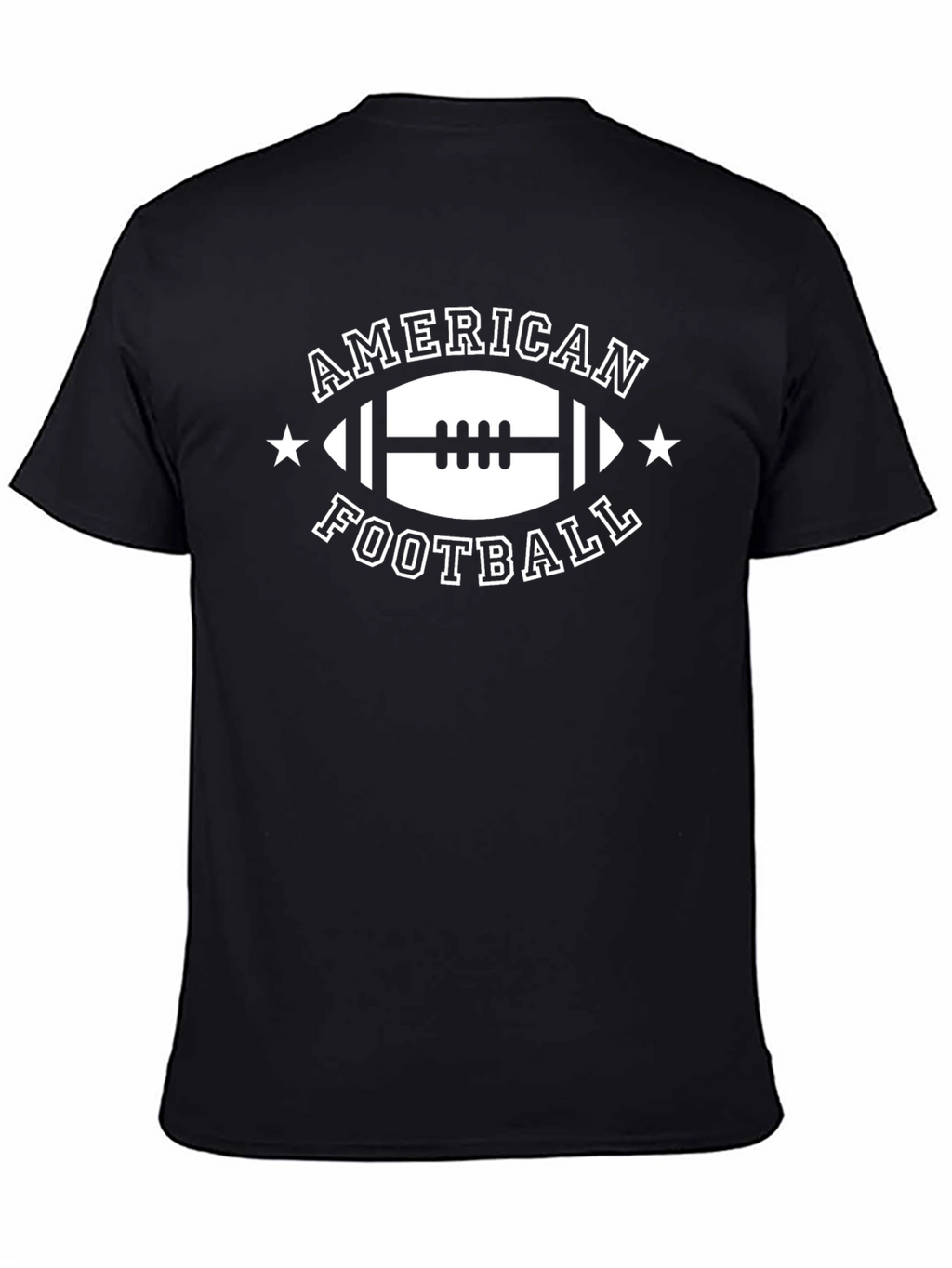 American Football Graphic T-Shirt - Black