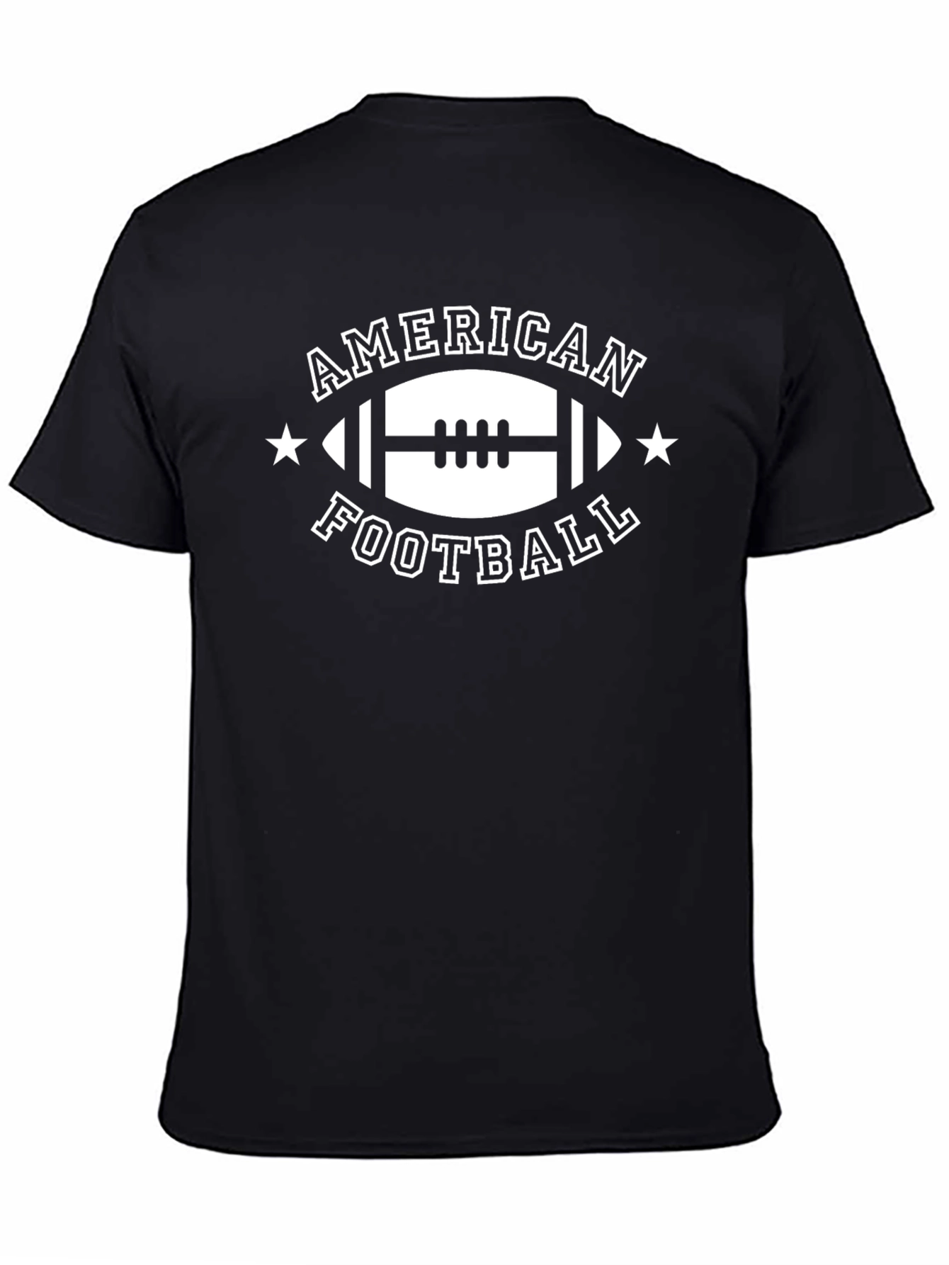 American Football Graphic T-Shirt - Black