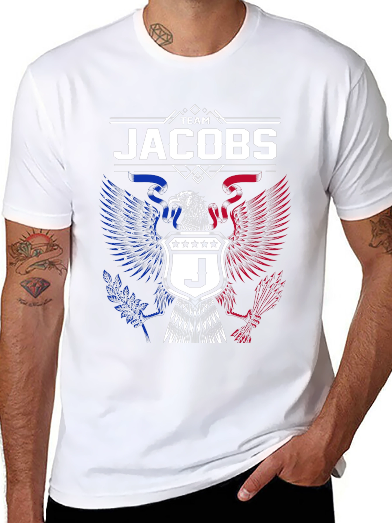 Team Jacobs T-Shirt | Patriotic Eagle Design