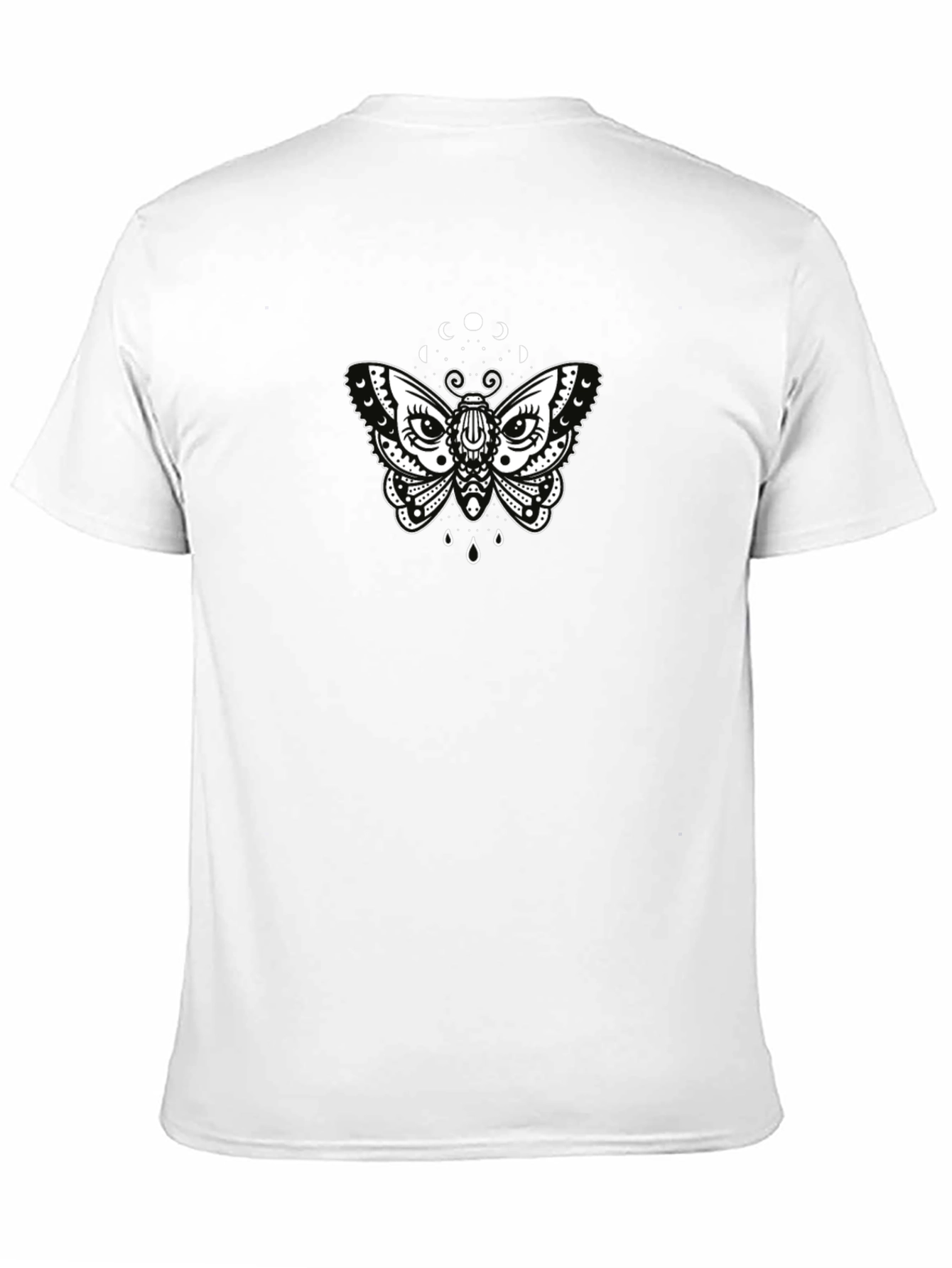 Moon Moth Graphic Tee - Black Cotton T-Shirt