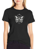 Moon Moth Graphic Tee - Black Cotton T-Shirt