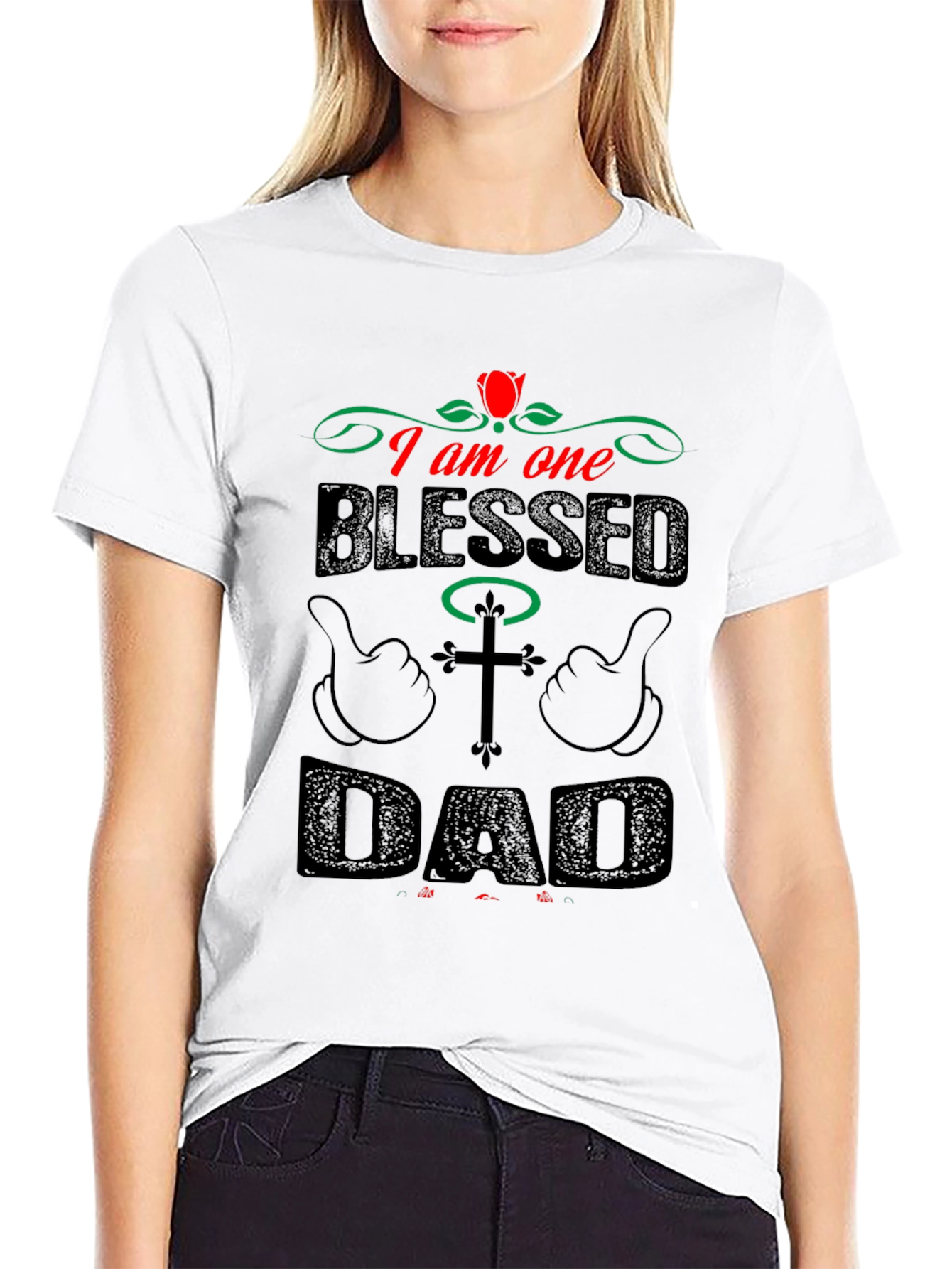 Blessed Dad T-Shirt - Religious Fathers Day Tee
