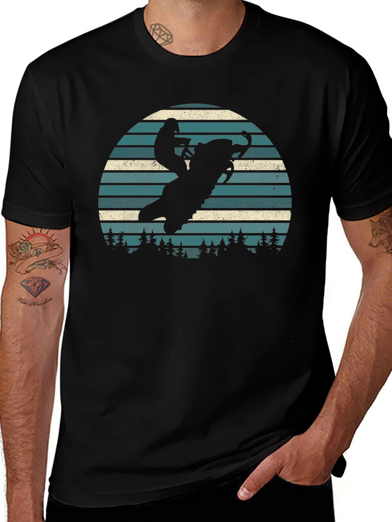 Snowmobile T-Shirt Retro Design