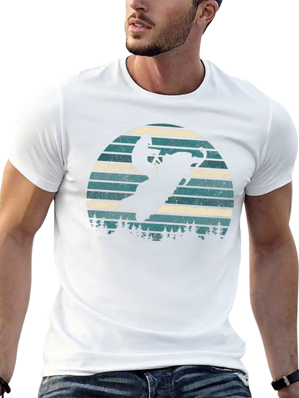 Snowmobile T-Shirt Retro Design