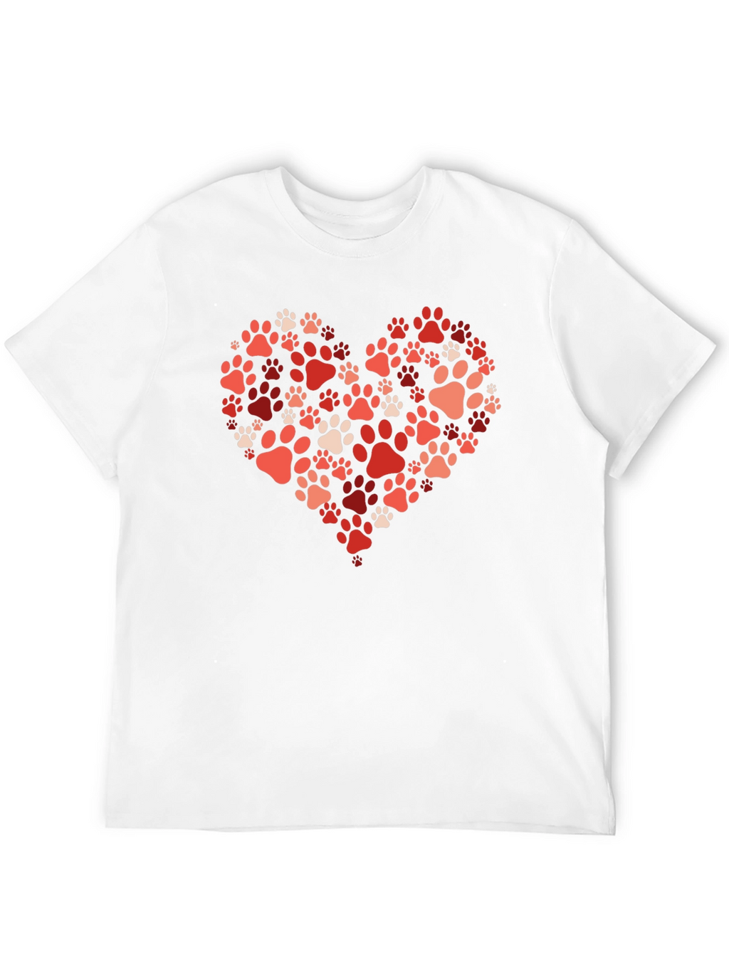 Paw Print Heart T-Shirt - Black
