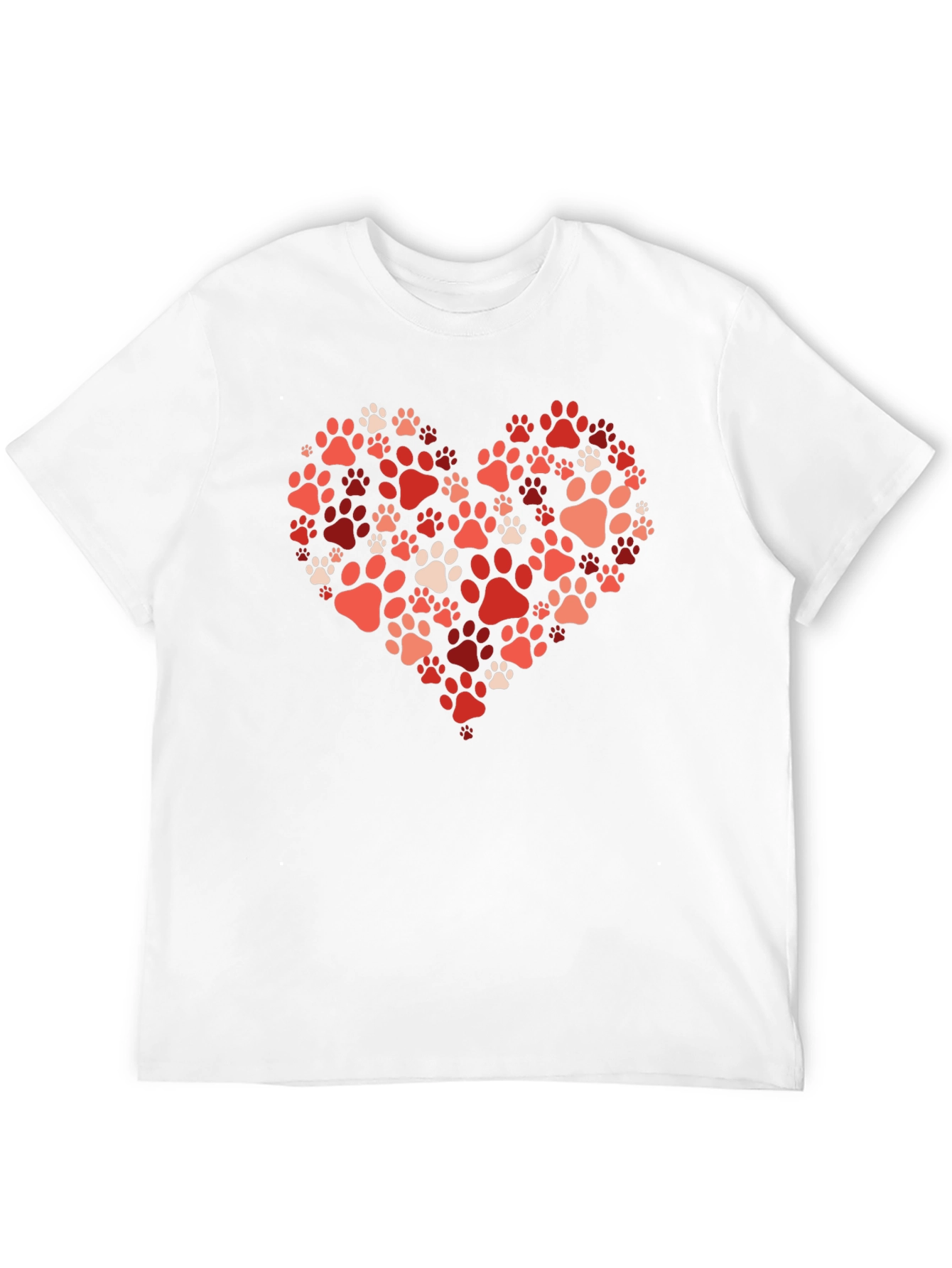 Paw Print Heart T-Shirt - Black