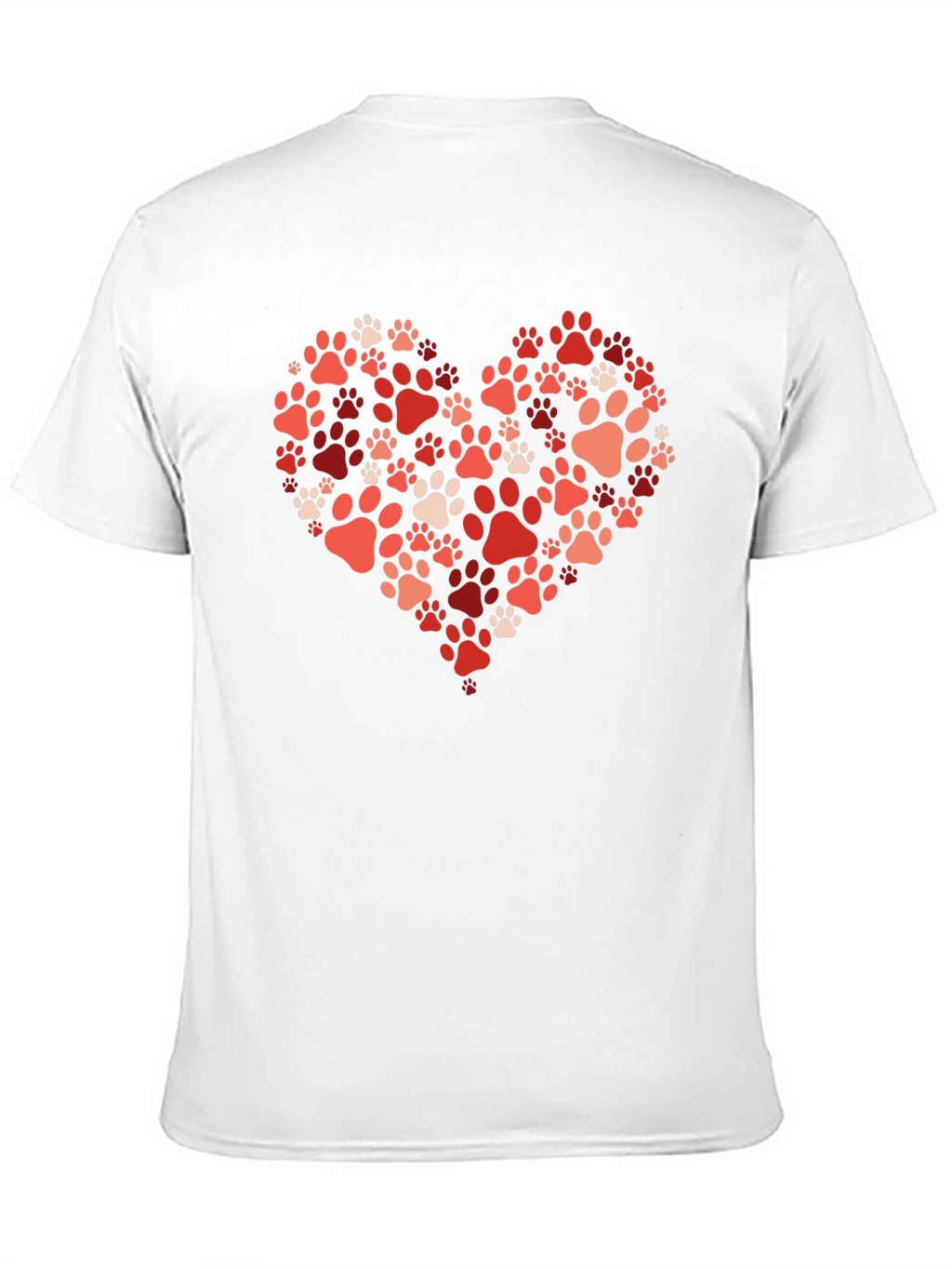 Paw Print Heart T-Shirt - Black