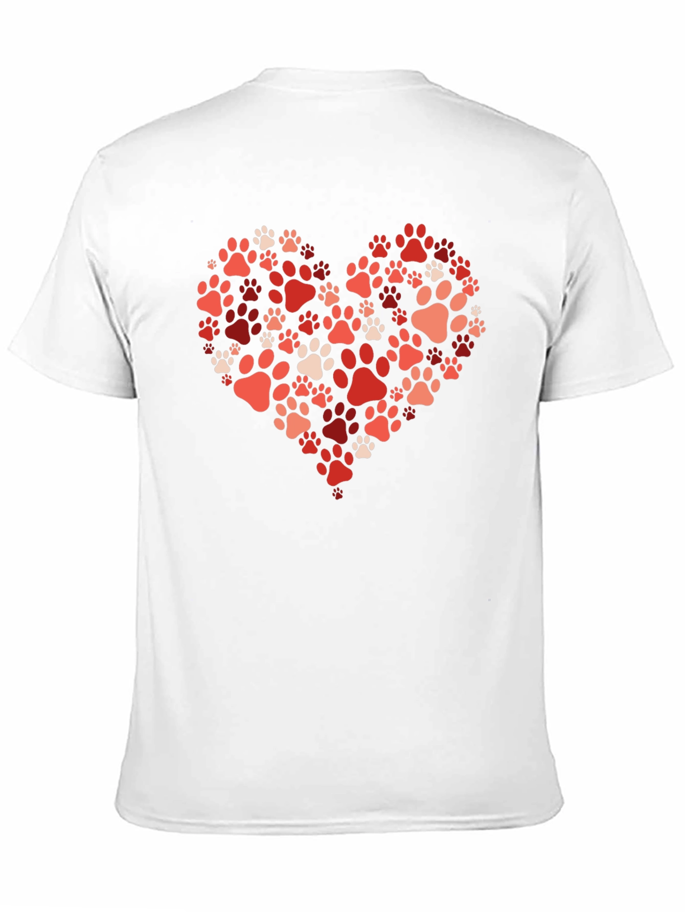Paw Print Heart T-Shirt - Black