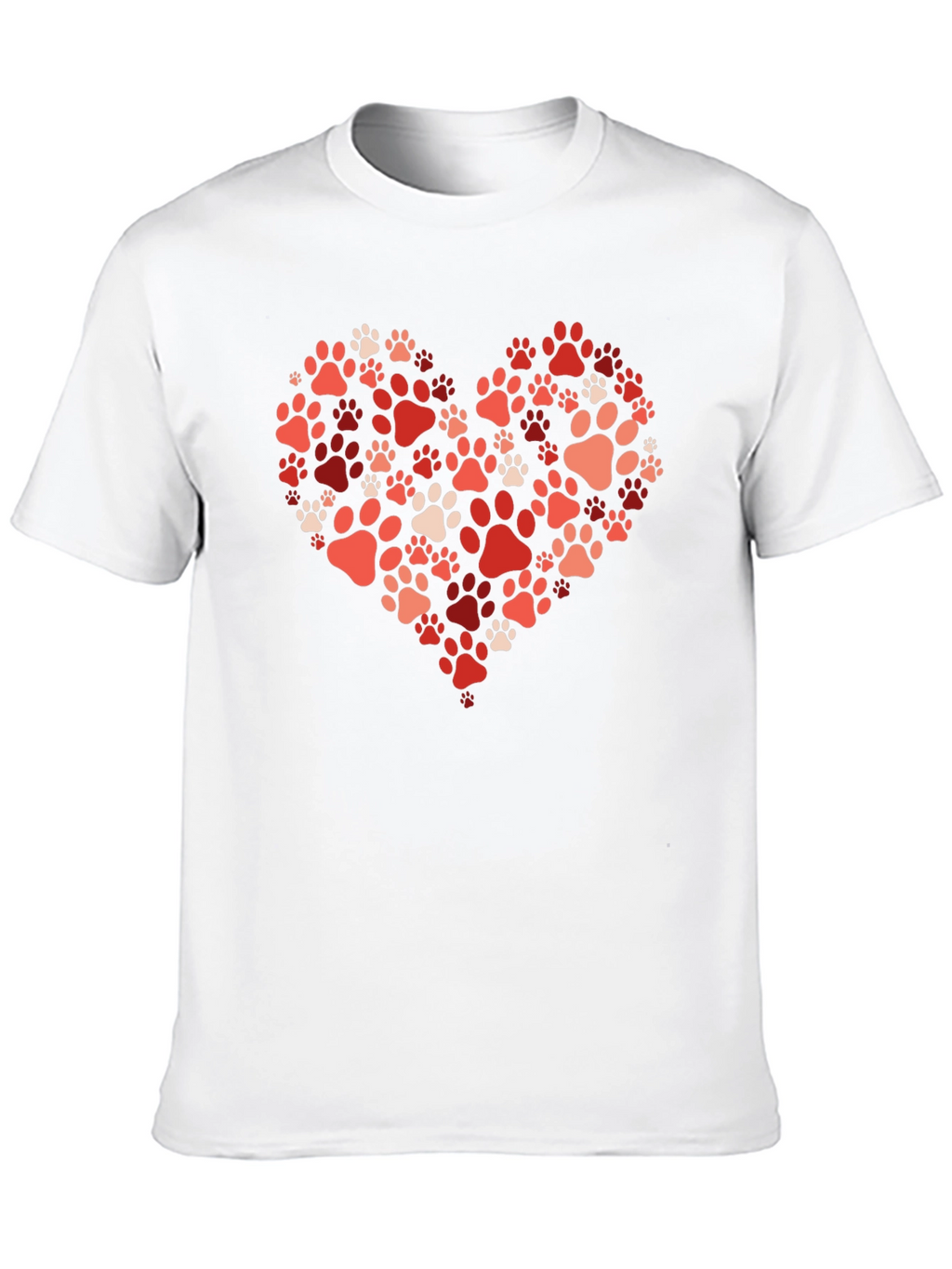 Paw Print Heart T-Shirt - Black