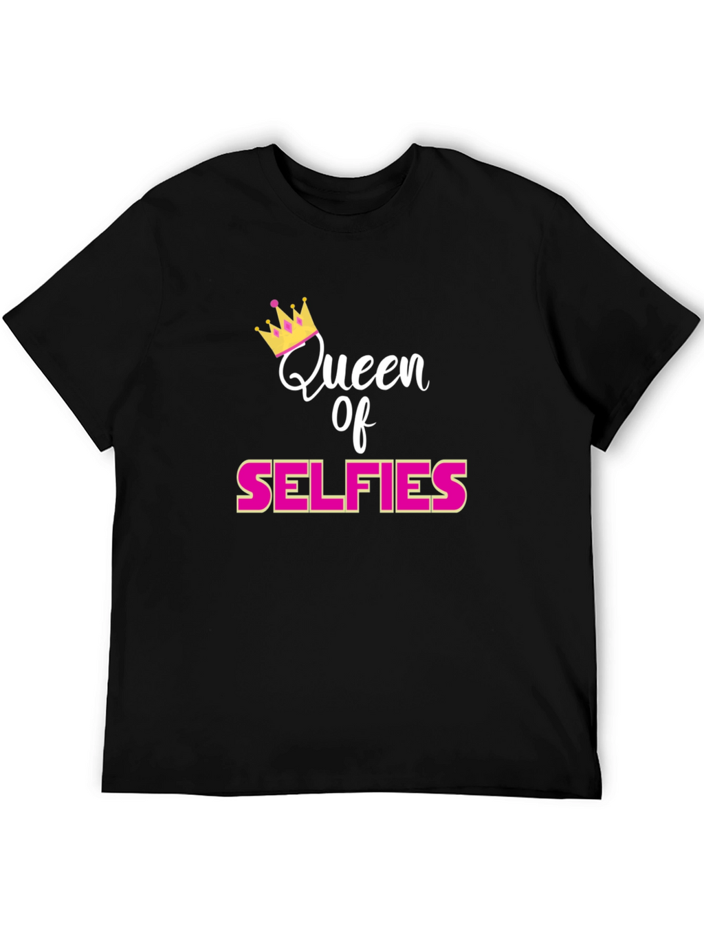 Queen of Selfies Black T-Shirt