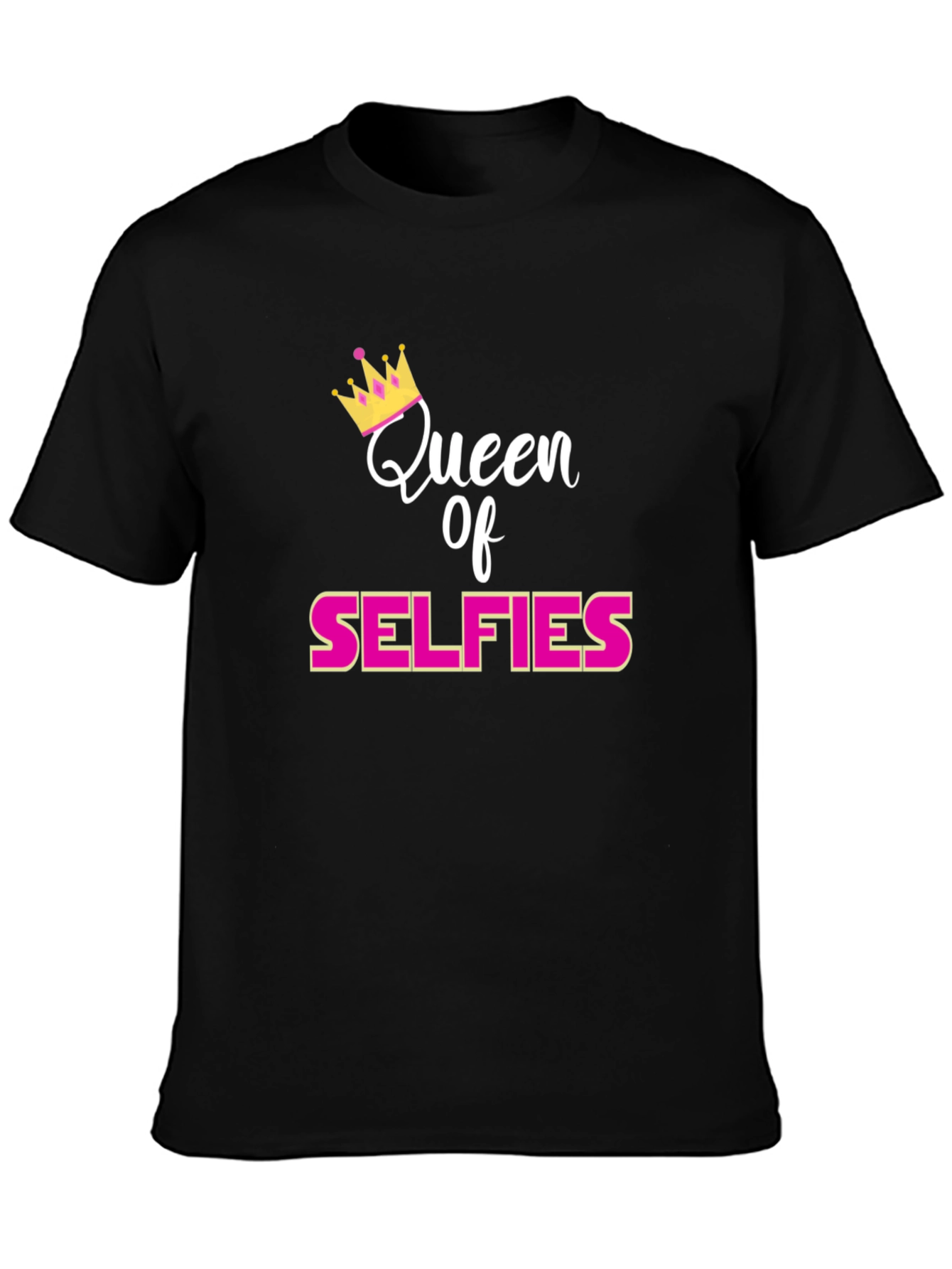 Queen of Selfies Black T-Shirt