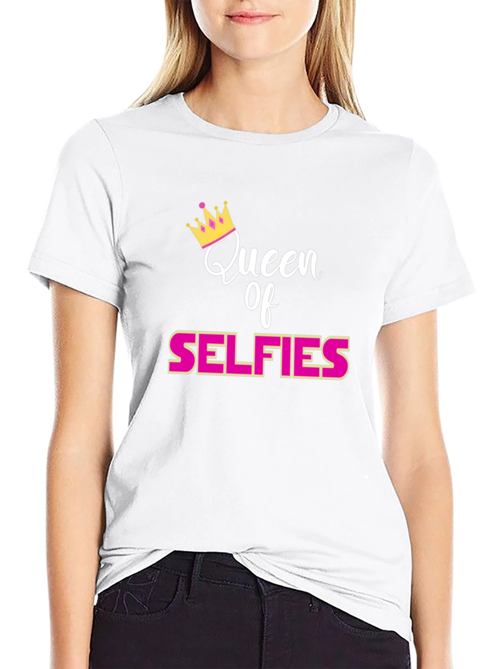 Queen of Selfies Black T-Shirt