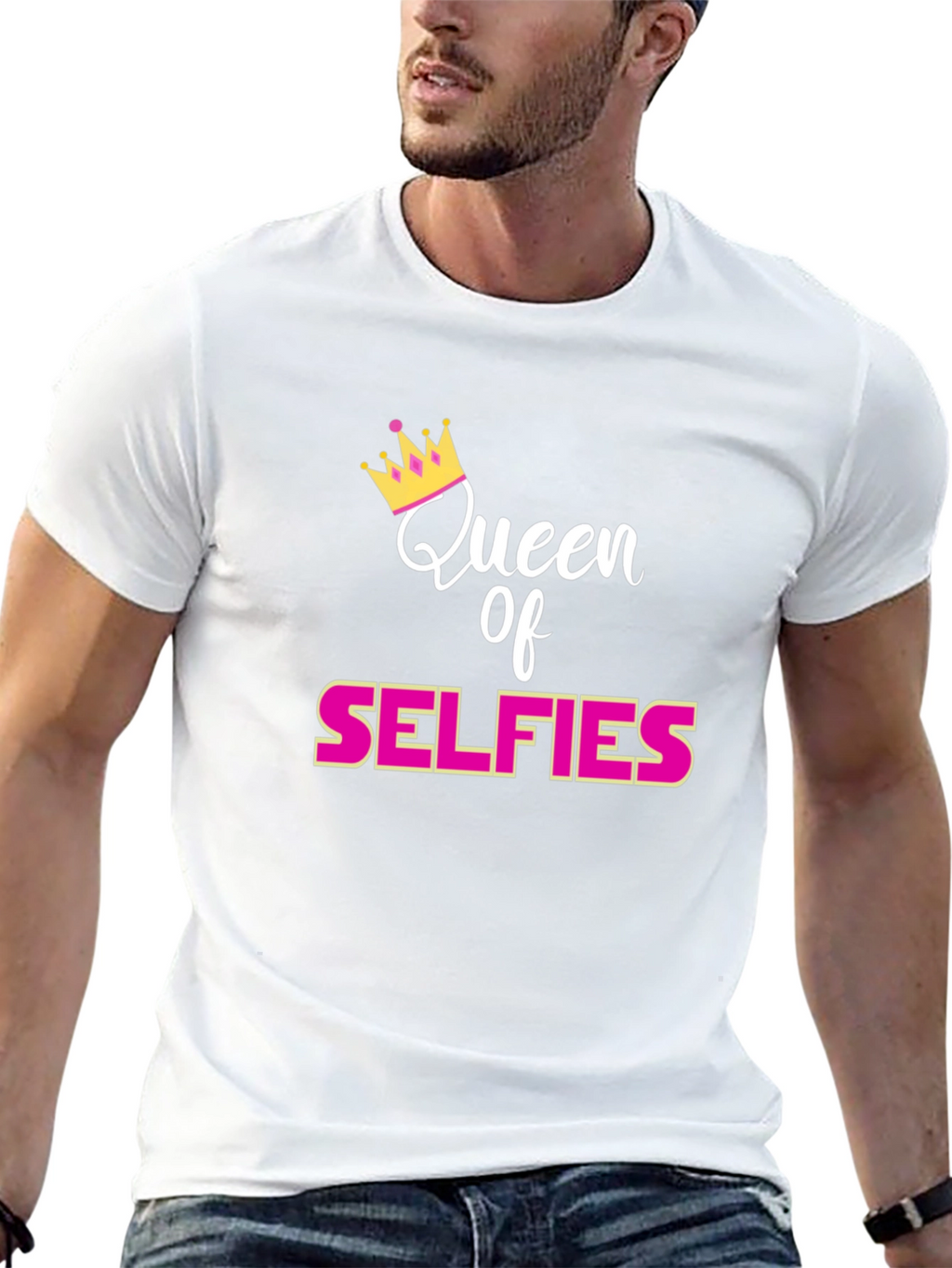 Queen of Selfies Black T-Shirt