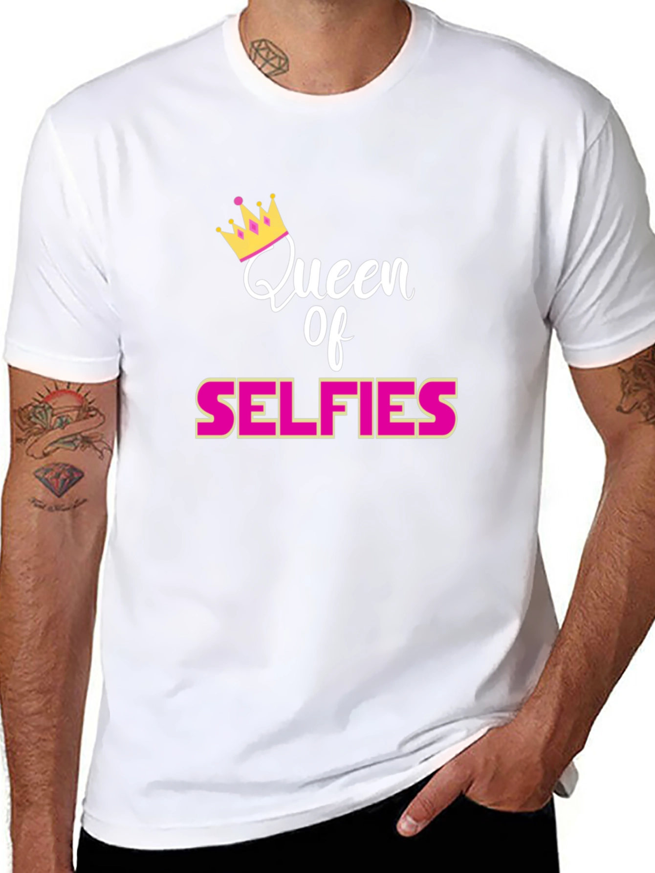 Queen of Selfies Black T-Shirt