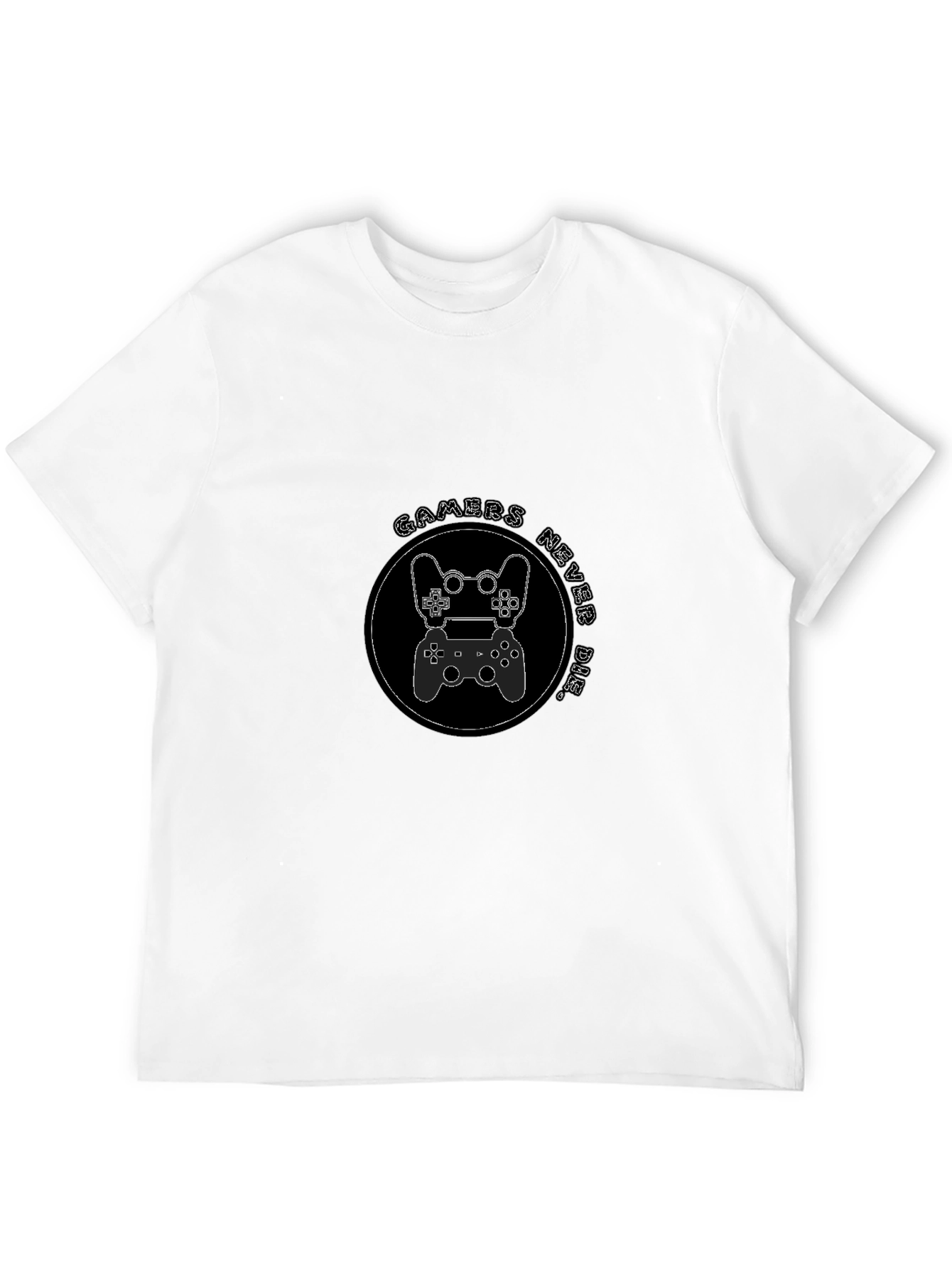 Gamers Never Die Black Graphic Tee