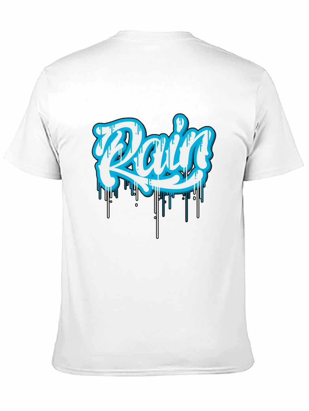 Rain Graphic Print Black T-Shirt
