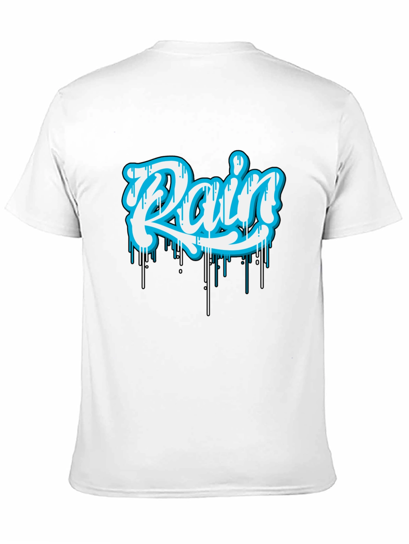 Rain Graphic Print Black T-Shirt