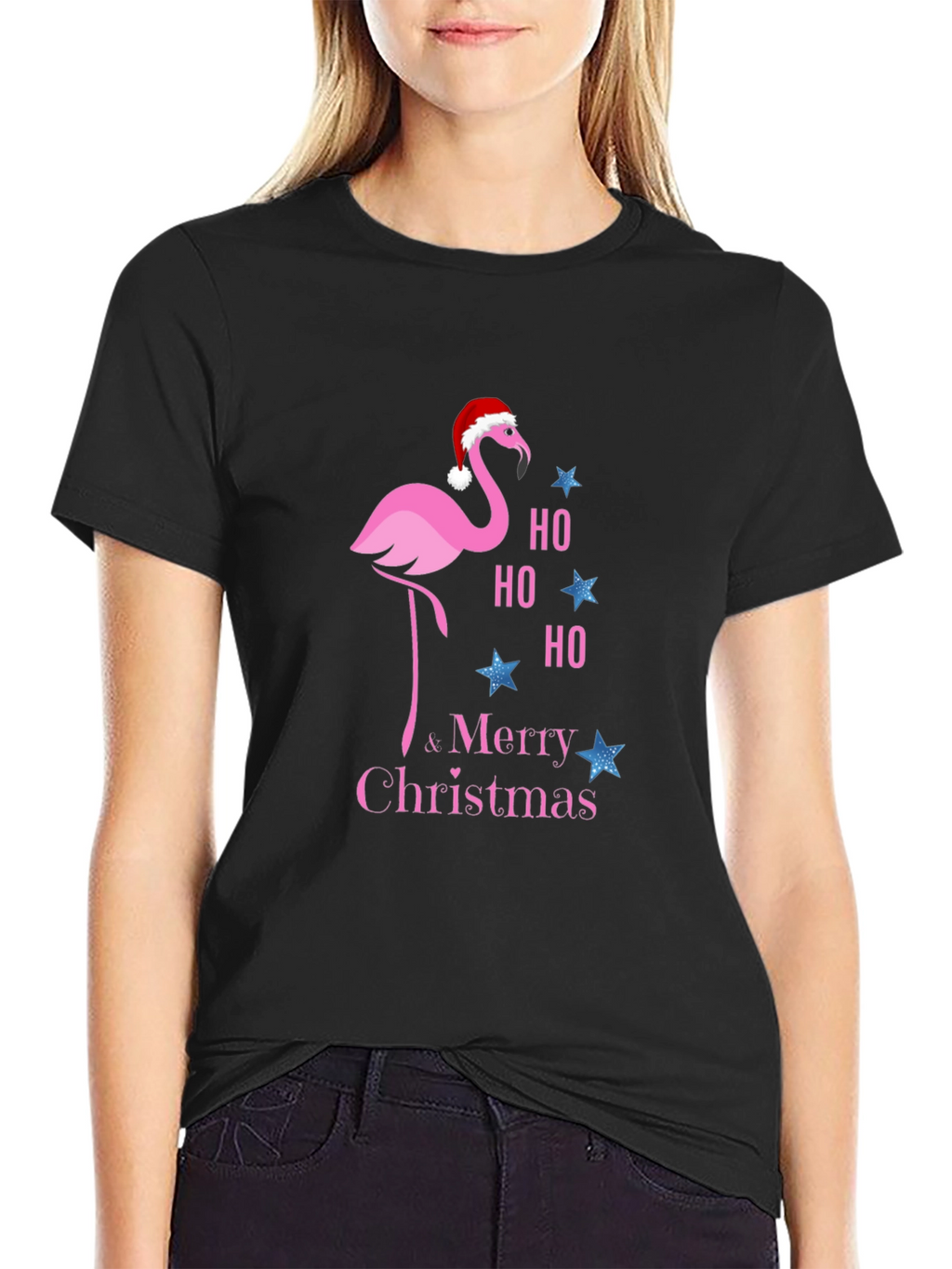 Festive Flamingo Christmas T-Shirt