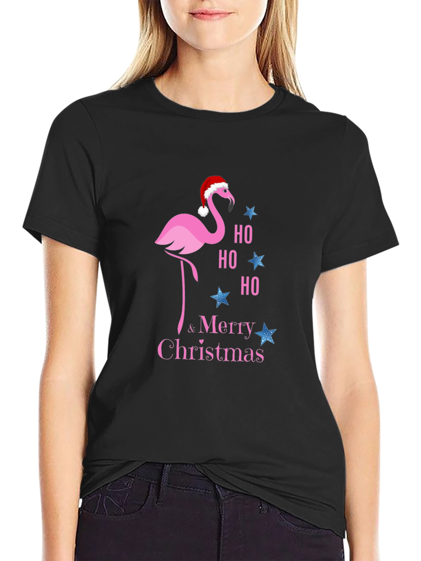 Festive Flamingo Christmas T-Shirt